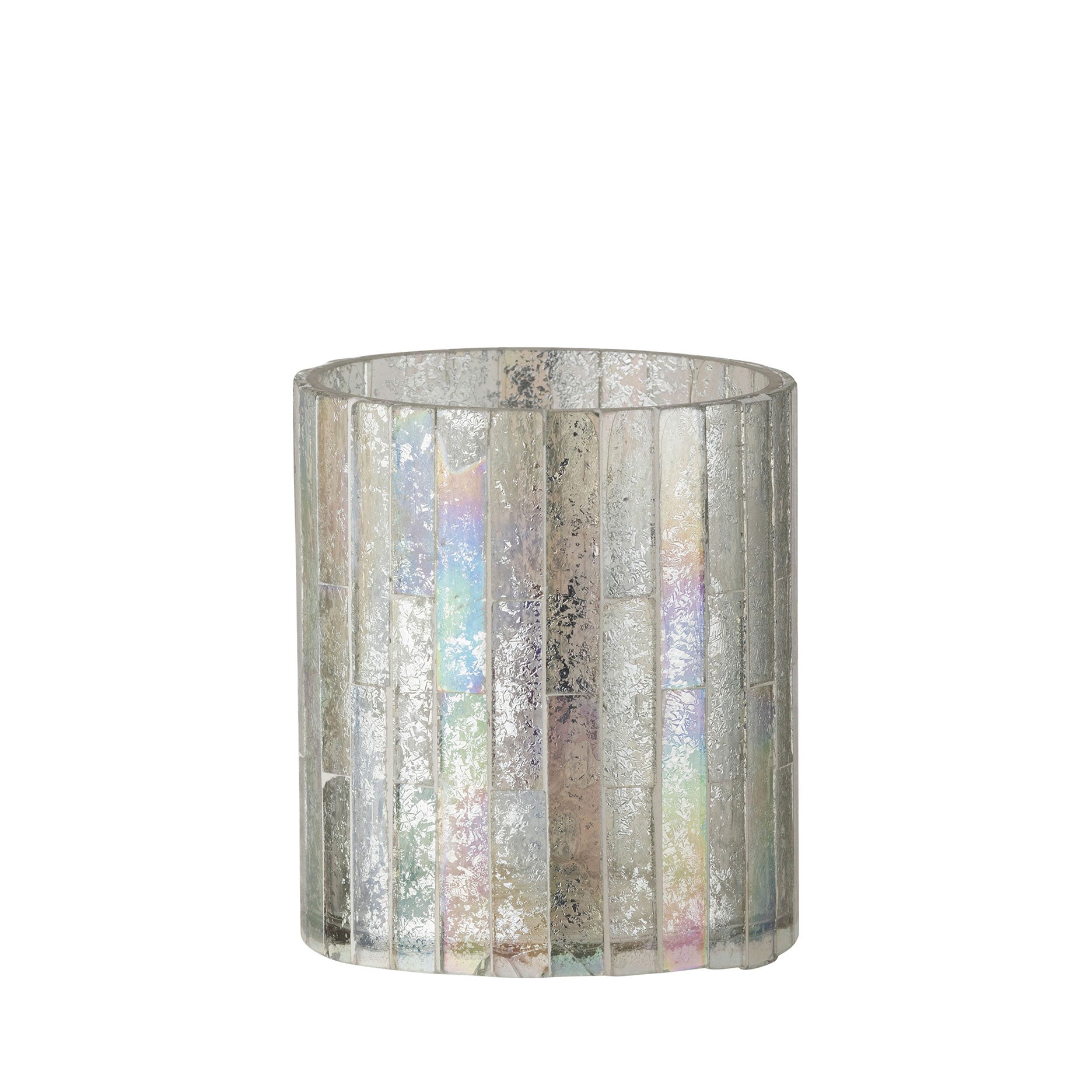 Mosaik fyrfadsstage H10 cm.