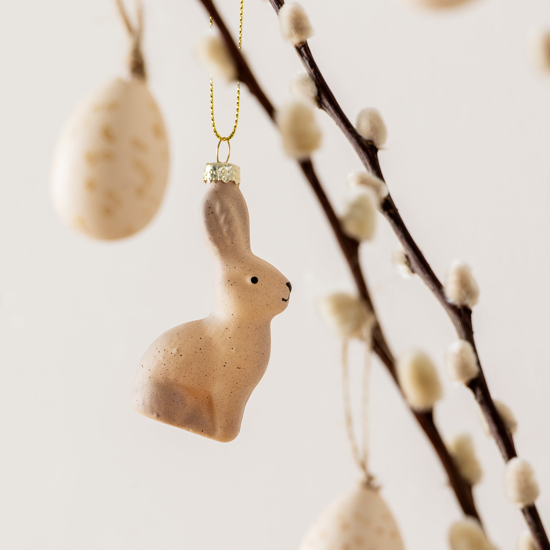 Påskehare i glas 2 stk.