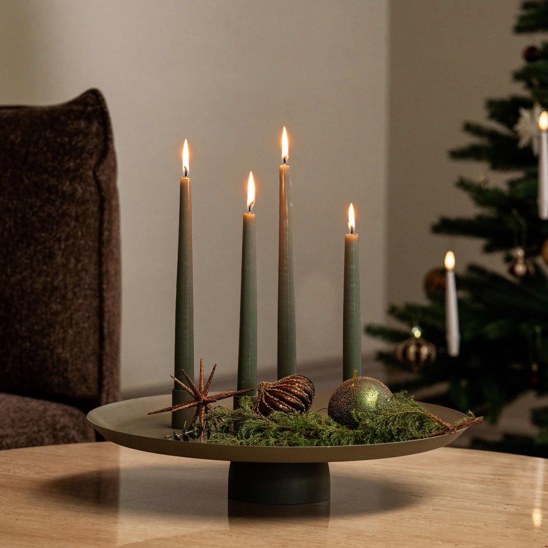 Matthæus bakke Ø39 cm med lysholder