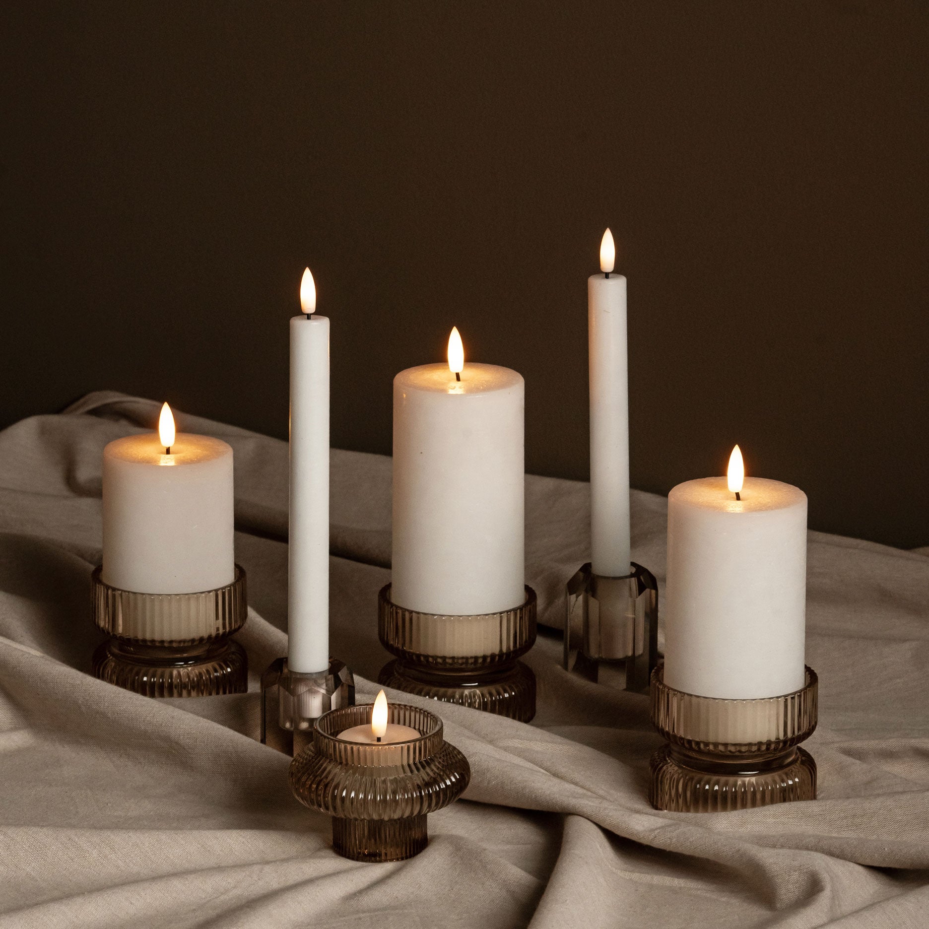 LED Wax Rustik Bloklys