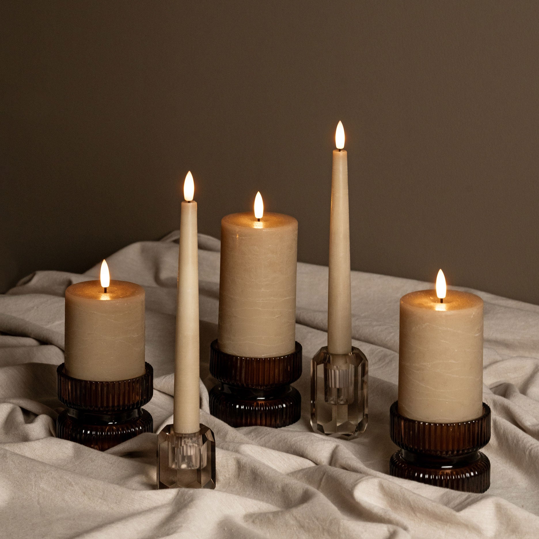 LED Wax Rustik Bloklys