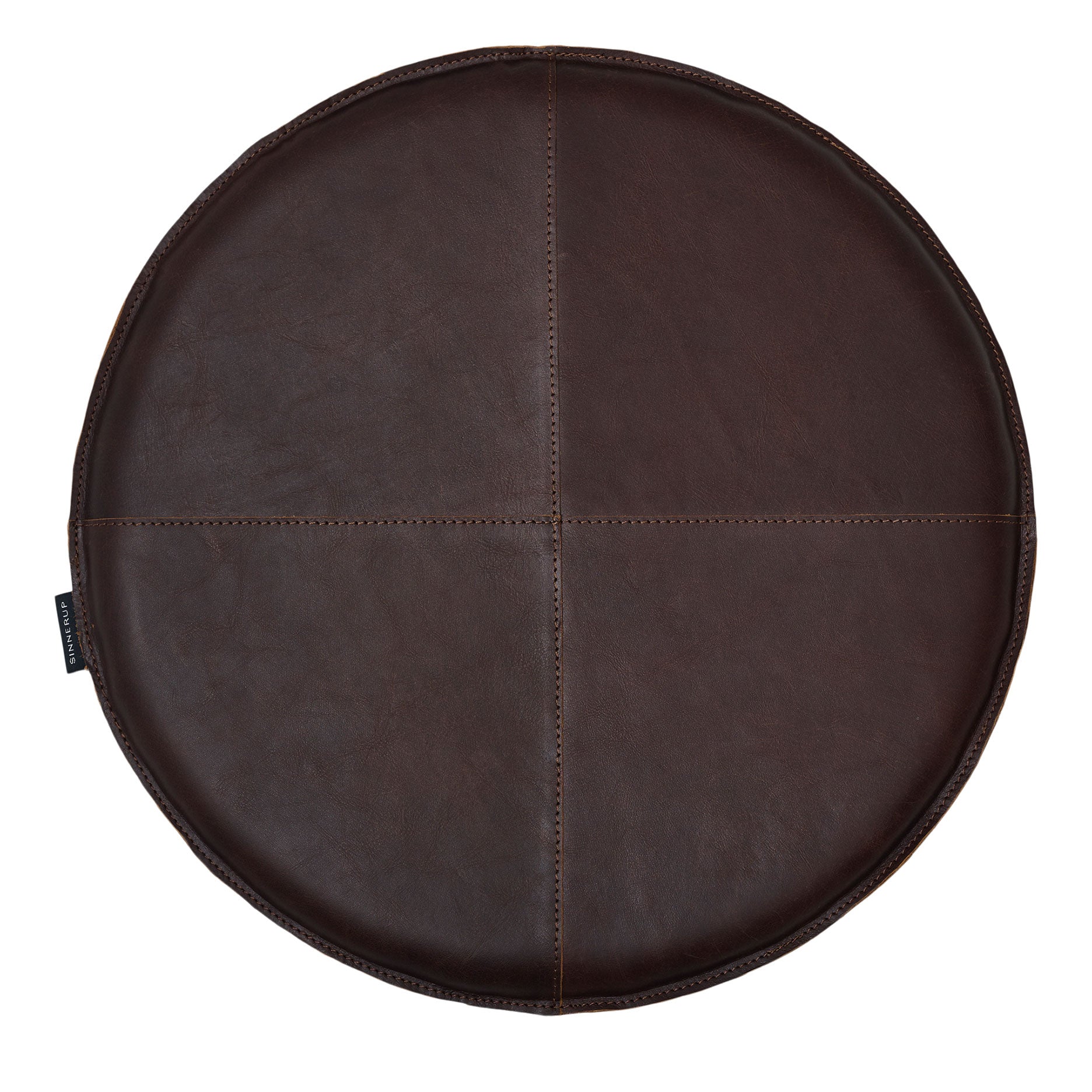 Læder hynde Ø38 cm