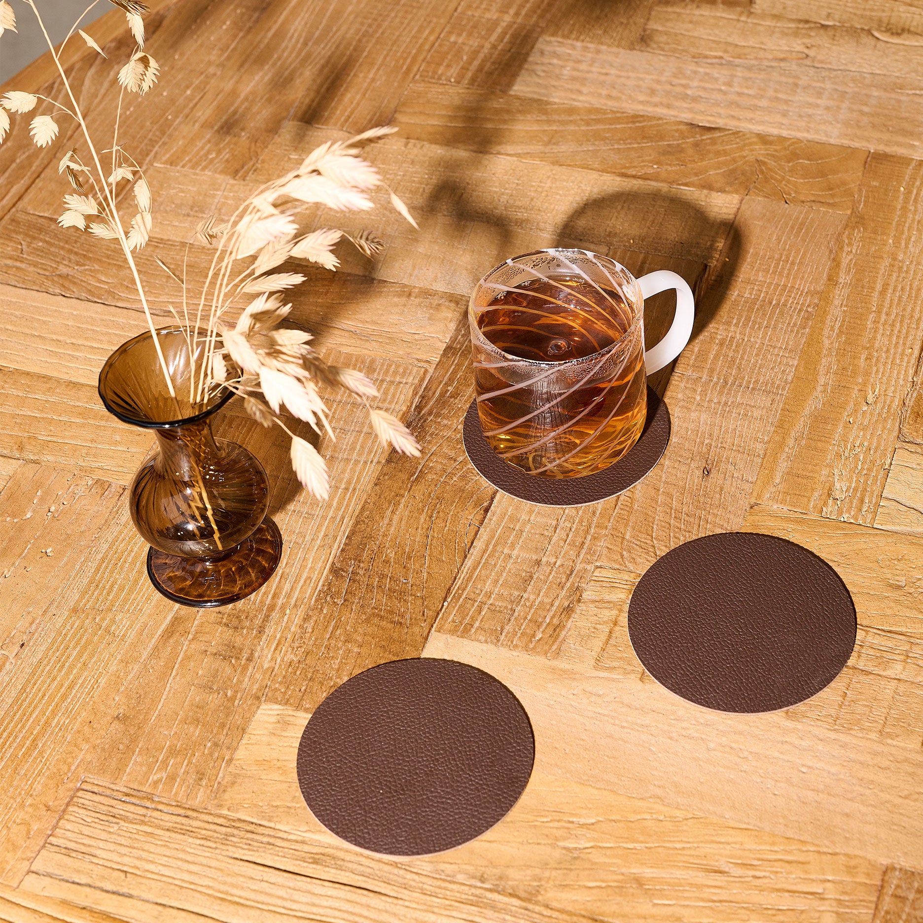 Vendbar coasters Ø10 cm 4 stk.