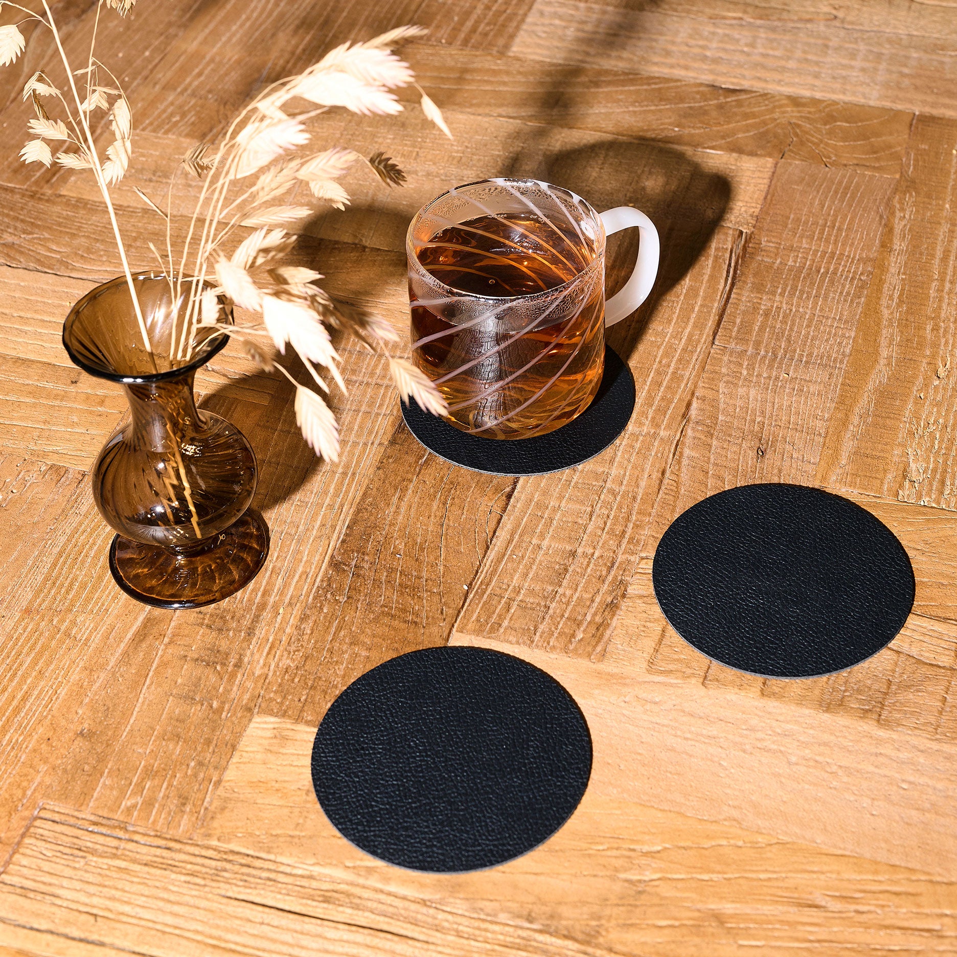 Vendbar coasters Ø10 cm 4 stk.