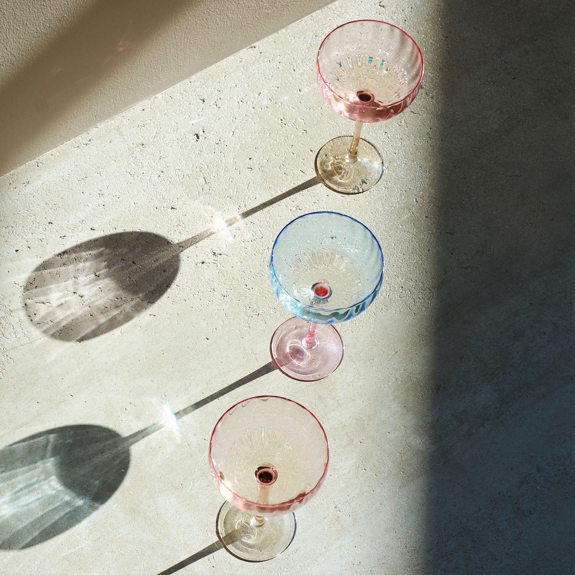 Candy Blue Champagneskål