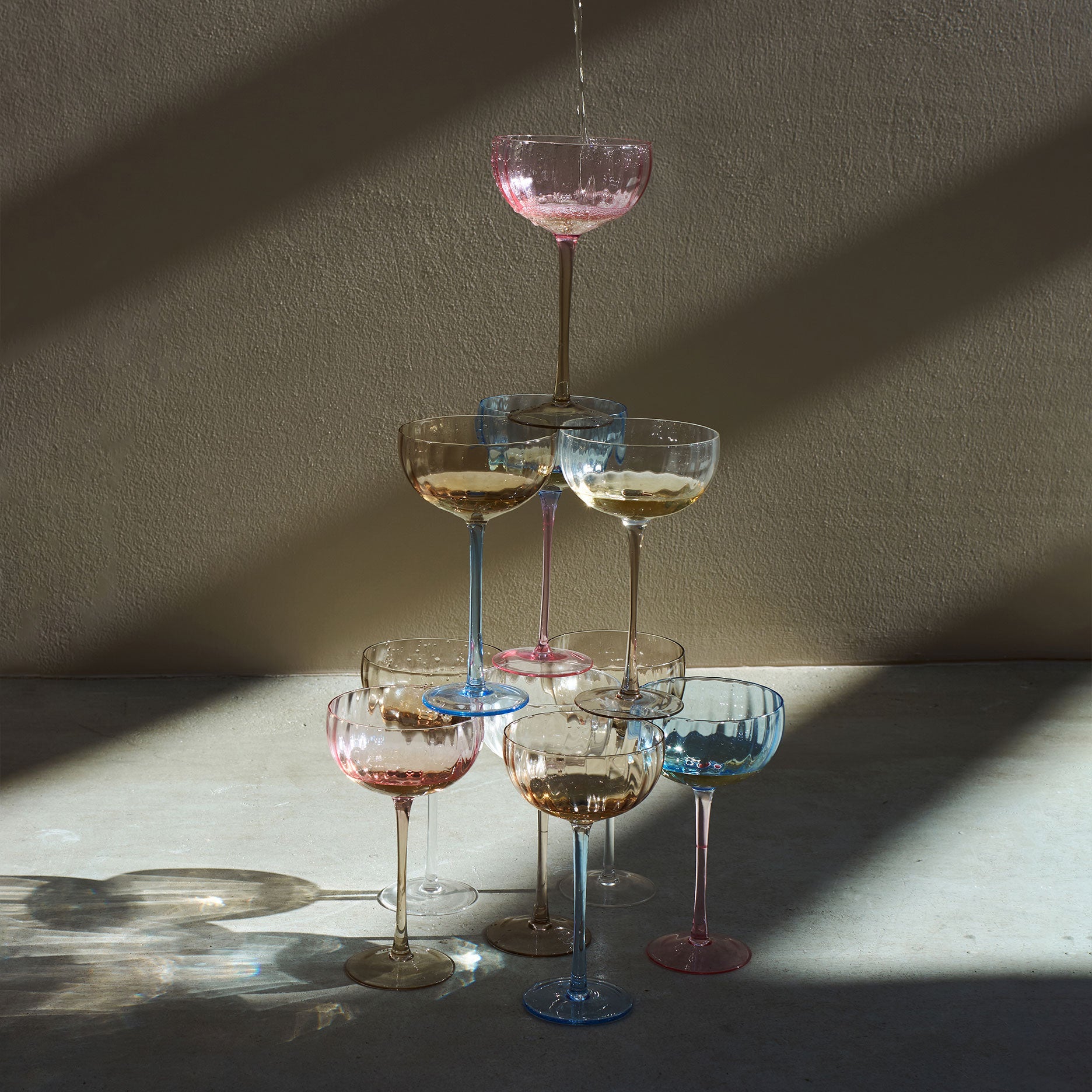 Candy Blue Champagneskål