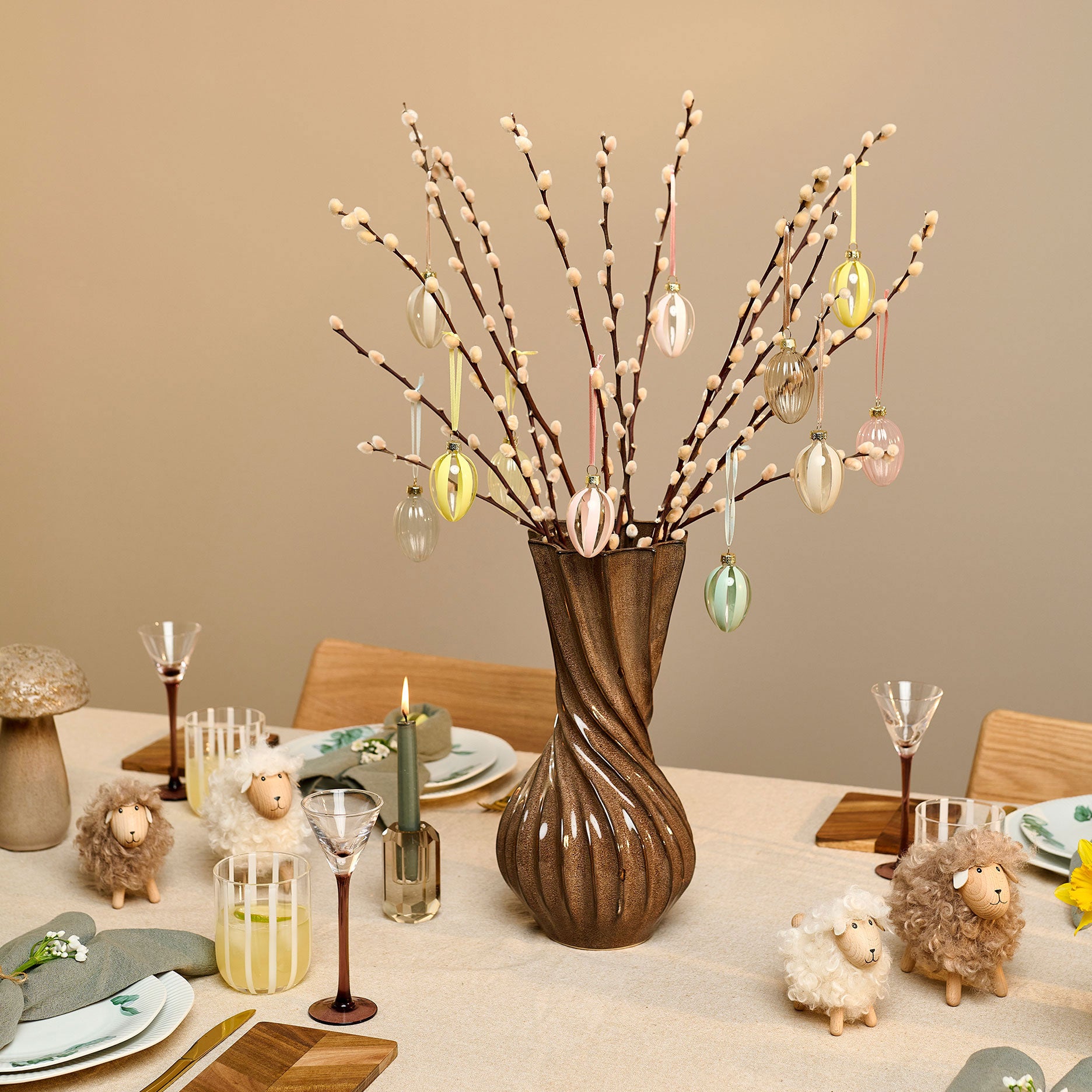 Stripe påskeæg 2 stk.