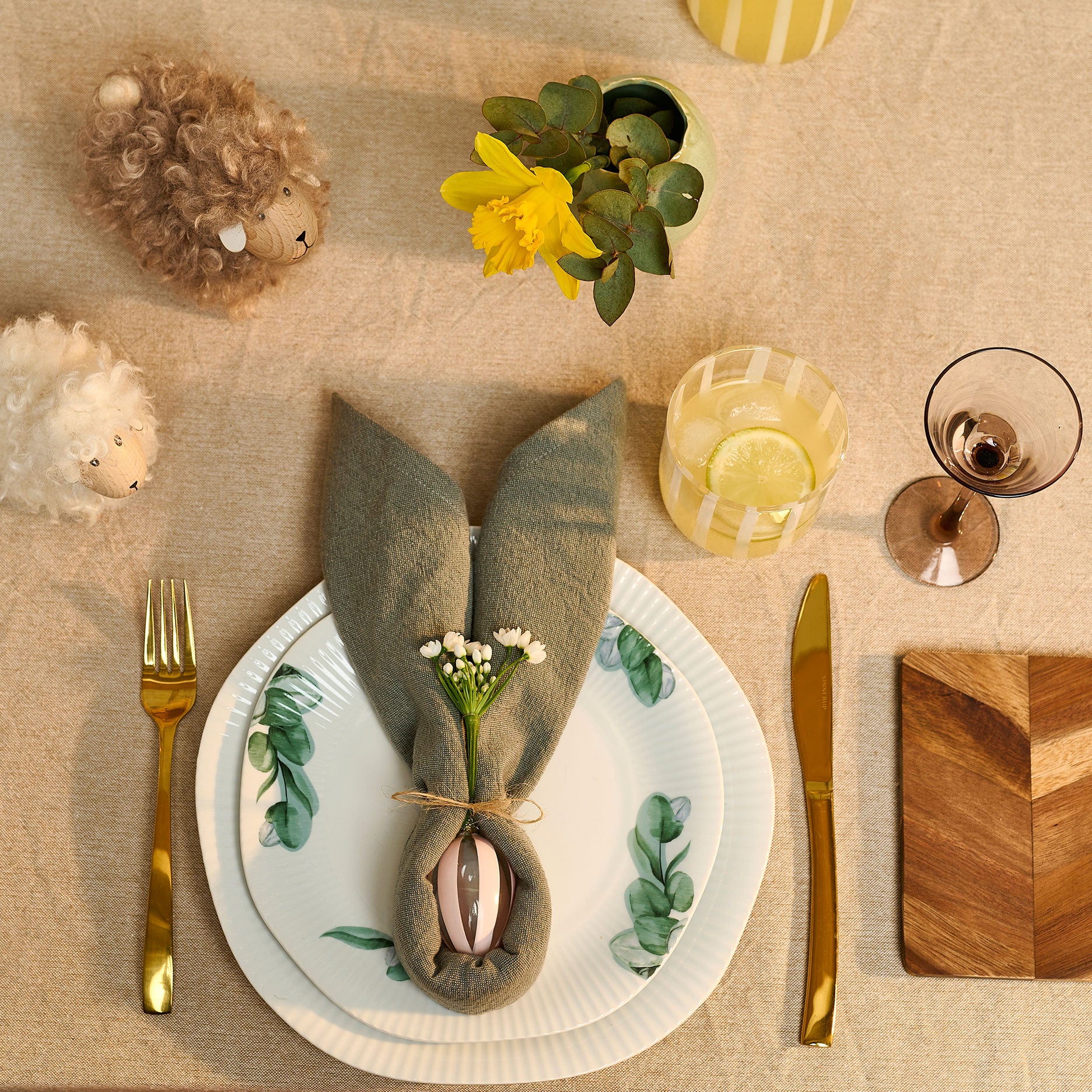 Stripe påskeæg 2 stk.