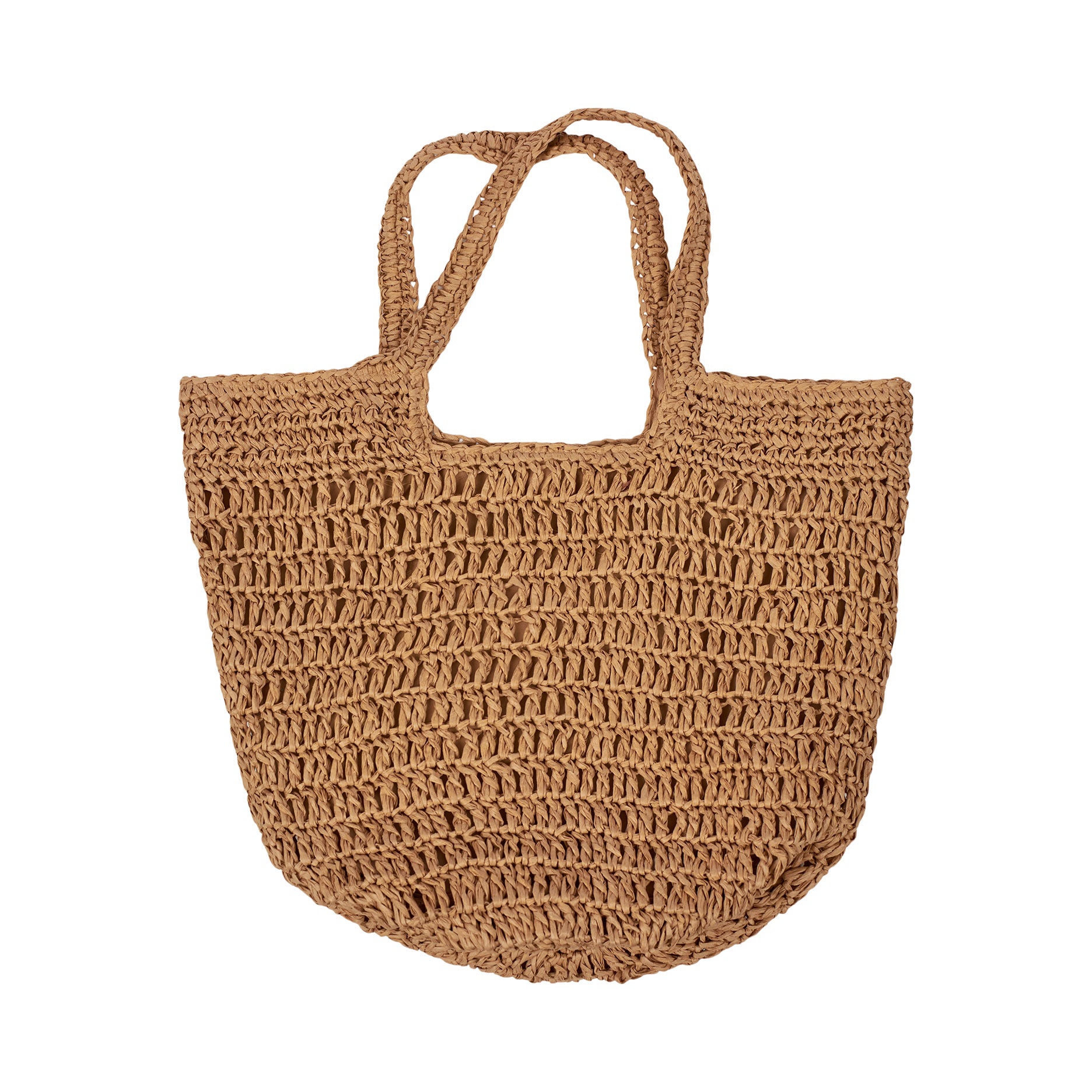 Raffia hæklet taske