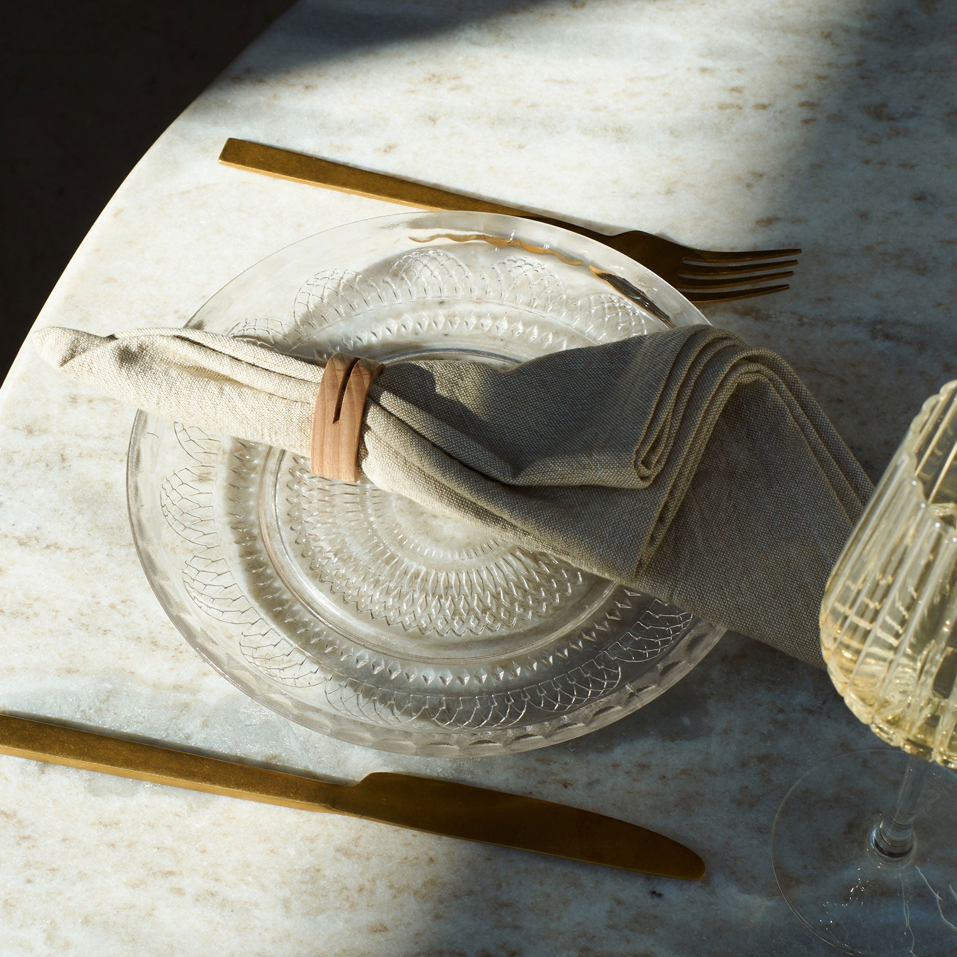 Oak servietring - sæt 4 stk