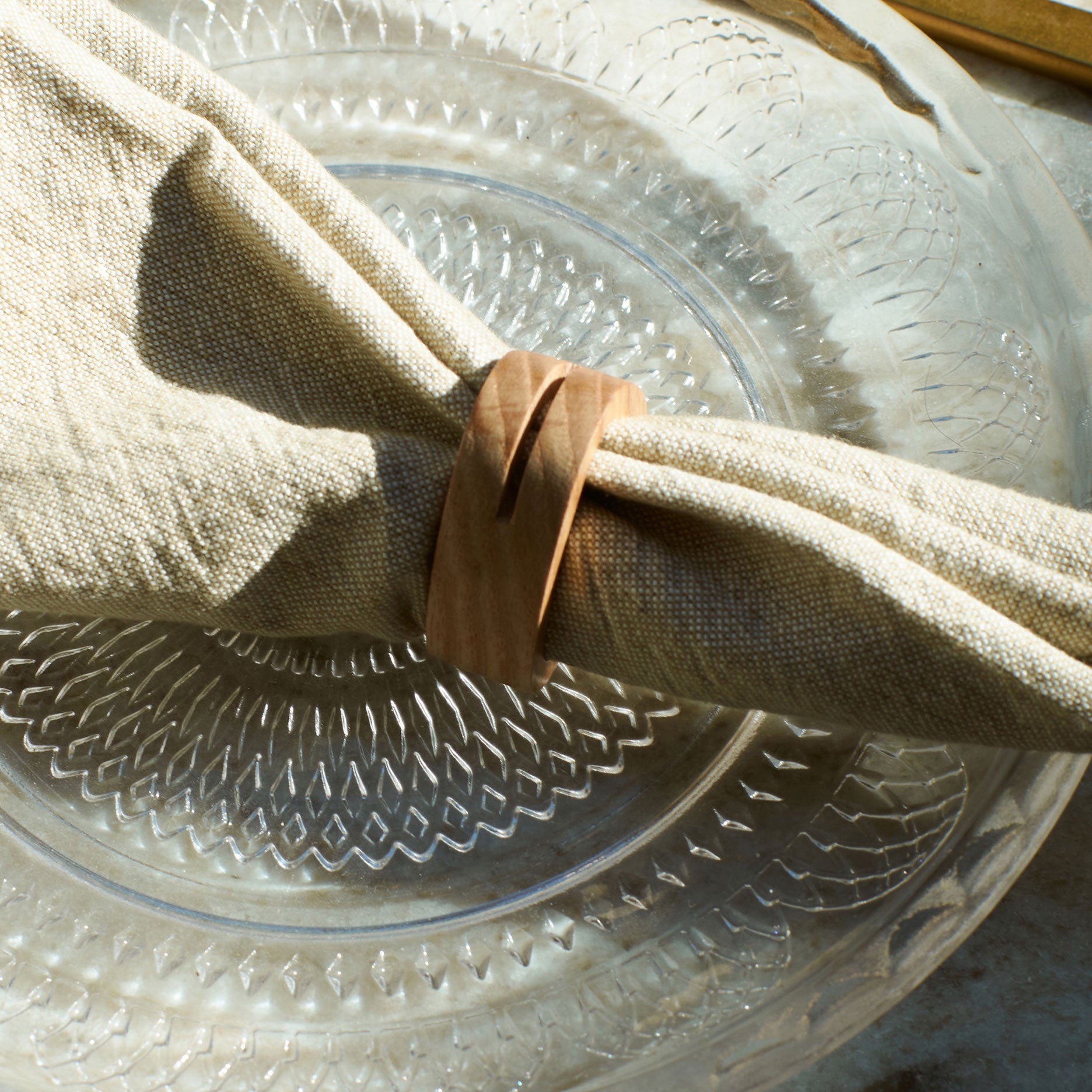 Oak servietring - sæt 4 stk