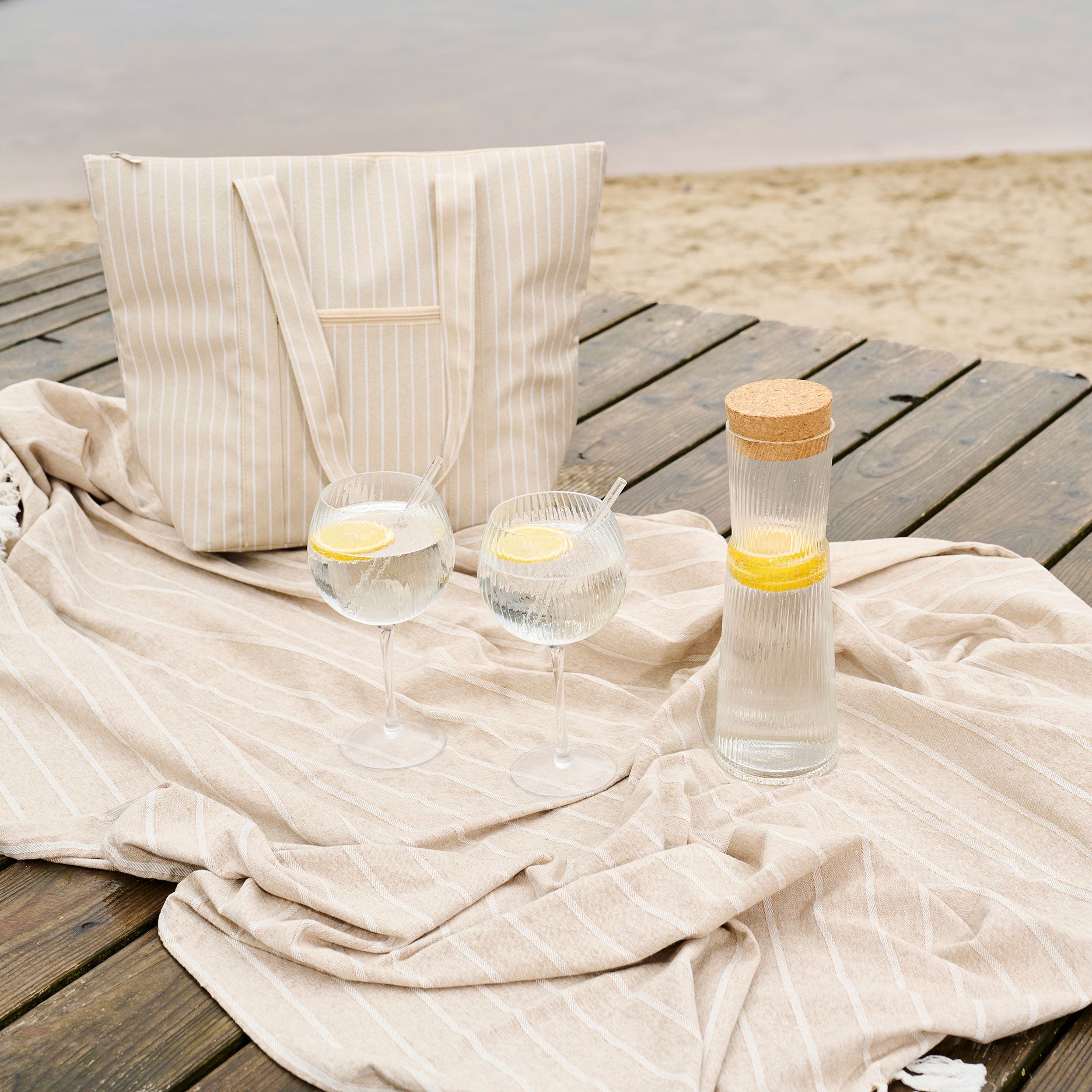 Stripe picnic køletaske