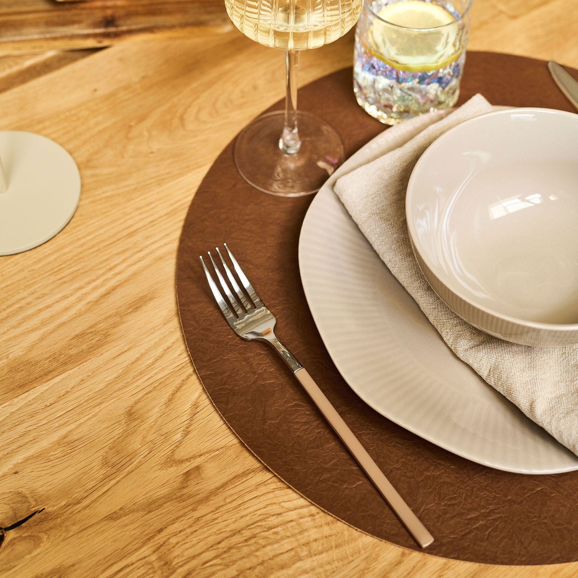 Glasgow vendbar dækkeserviet Ø38 cm