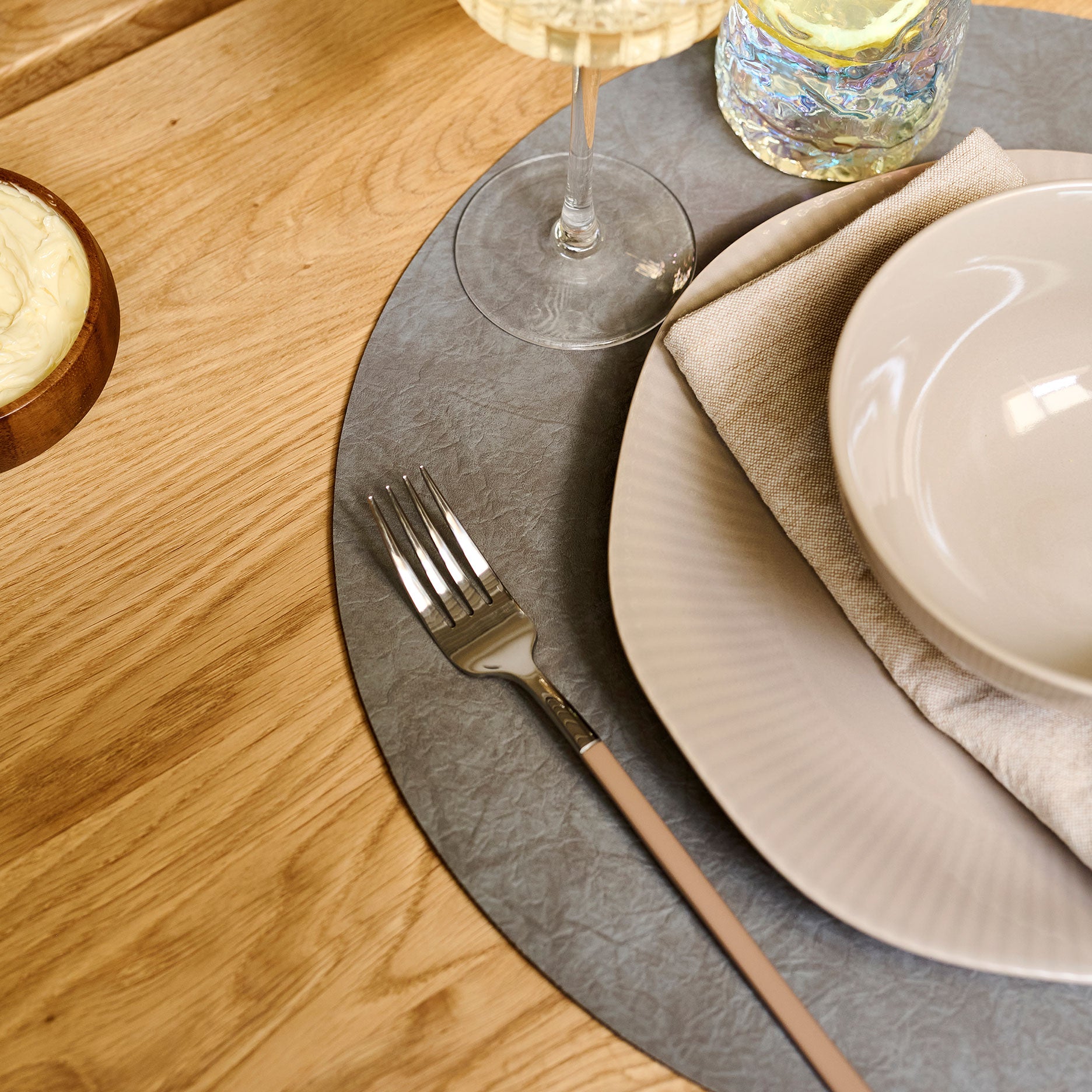 Glasgow vendbar dækkeserviet Ø38 cm