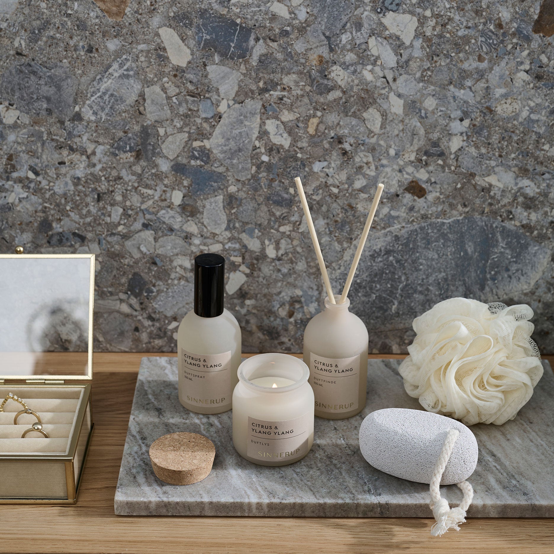 Duftsæt Beige Mist Citrus/Ylang Ylang