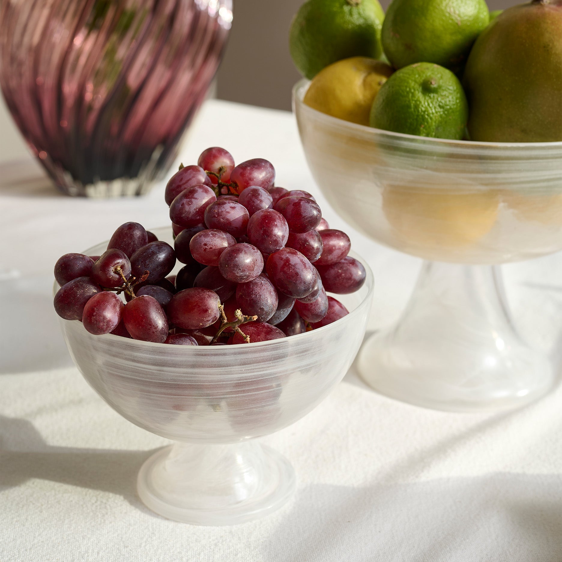 Cotton Candy skål på fod Ø13 cm