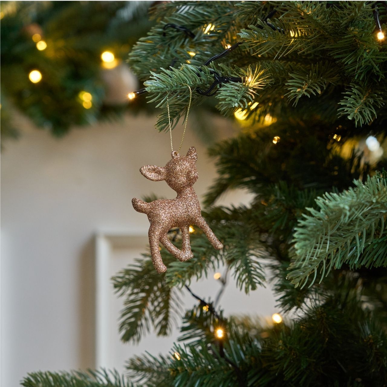 Bambi julekugle m. glimmer