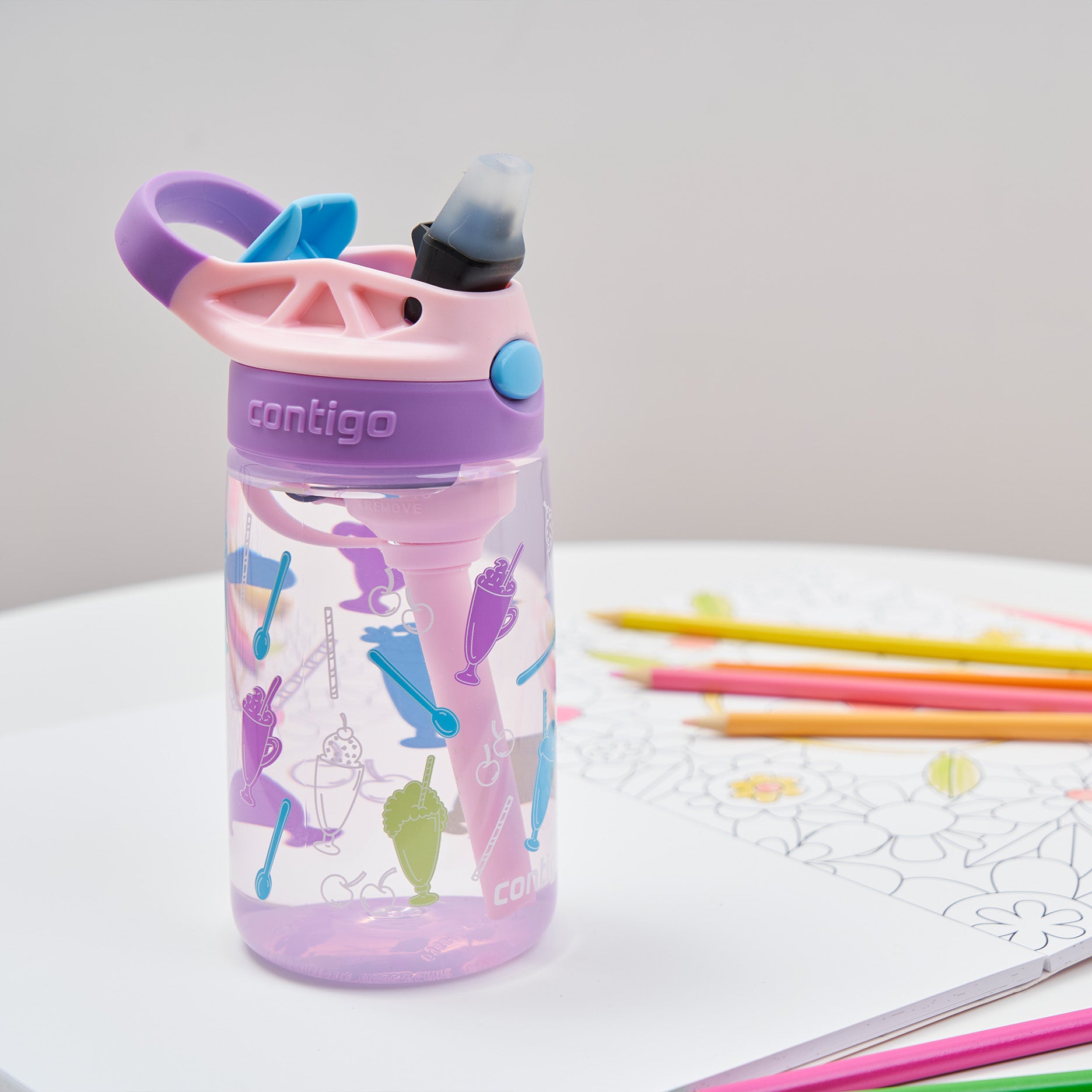 Easy Clean drikkedunk 420 ml strawberry shakes