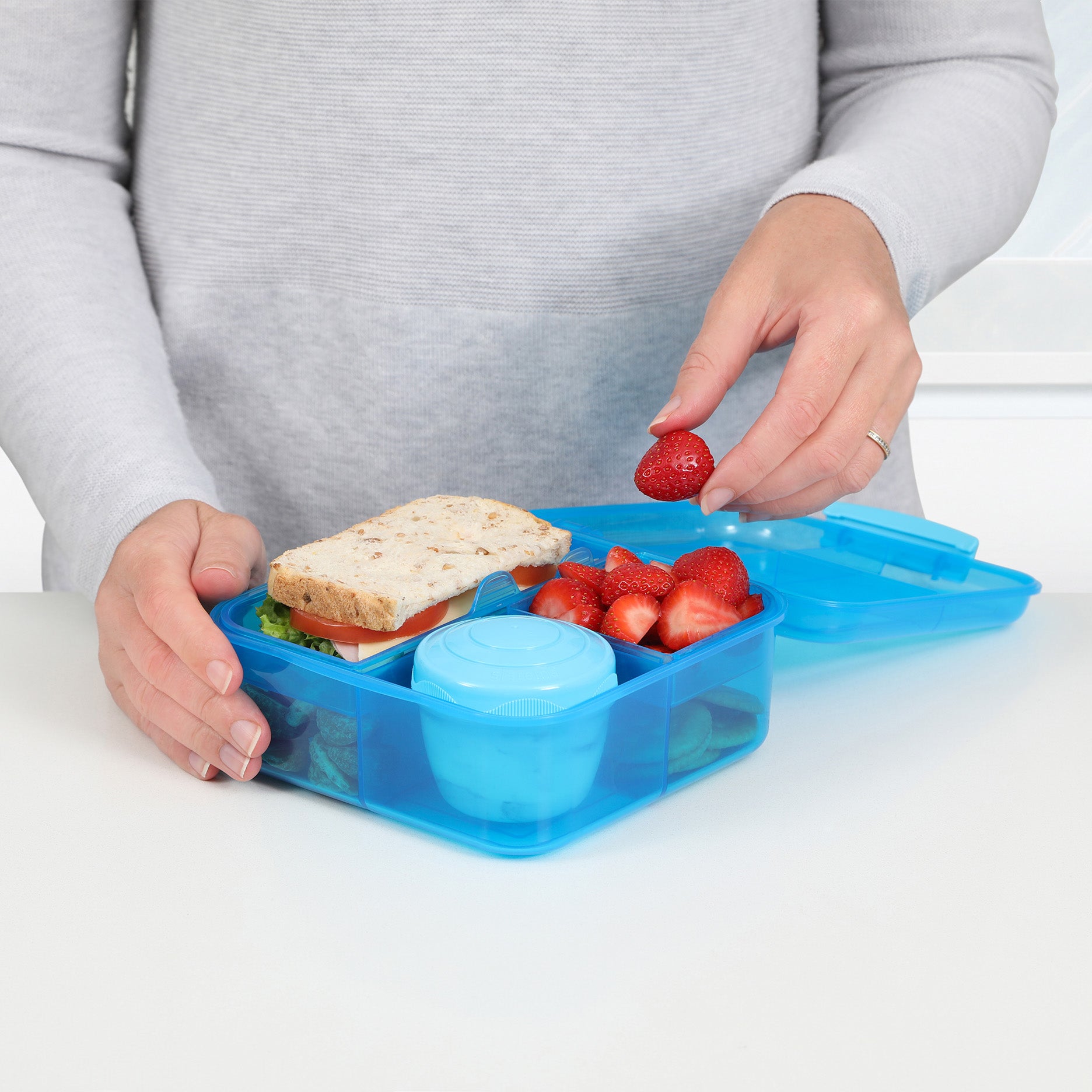 Bento madkasse 1,25 L blue