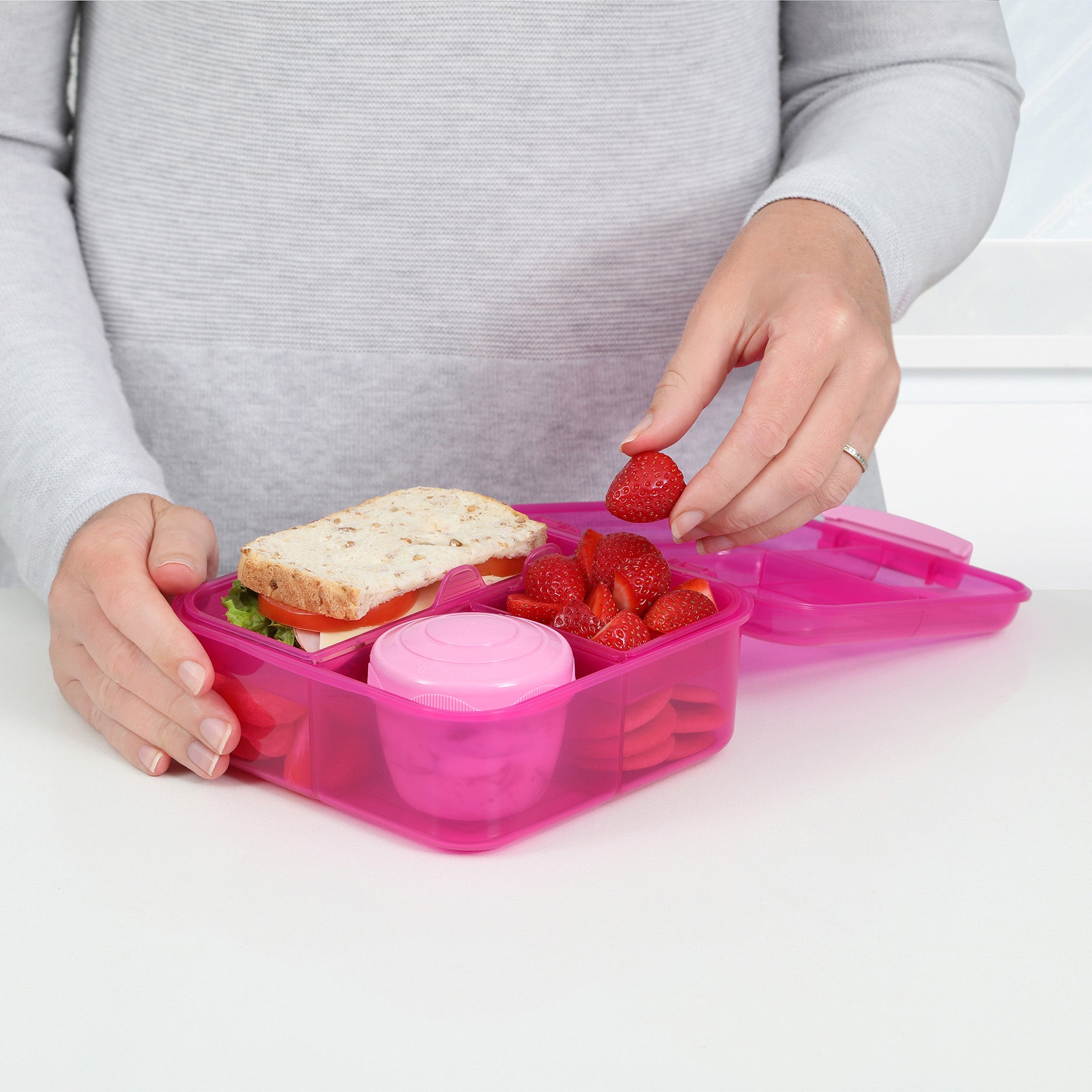 Bento madkasse 1,25 L pink