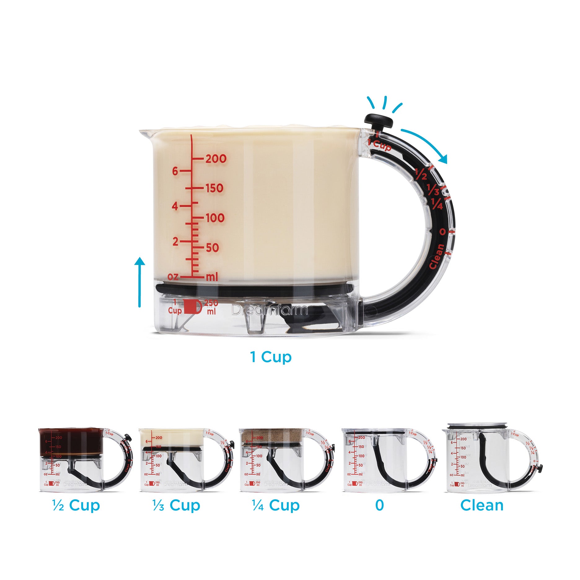 Upcup 4-i-1 målebæger
