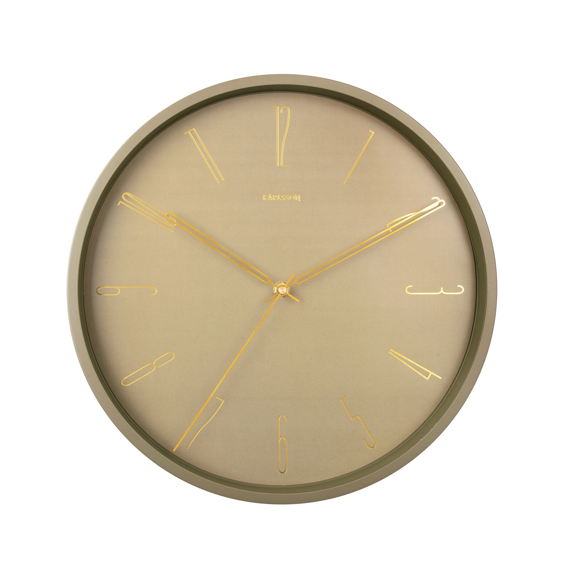 Belle Numbers vægur Ø35 cm grøn