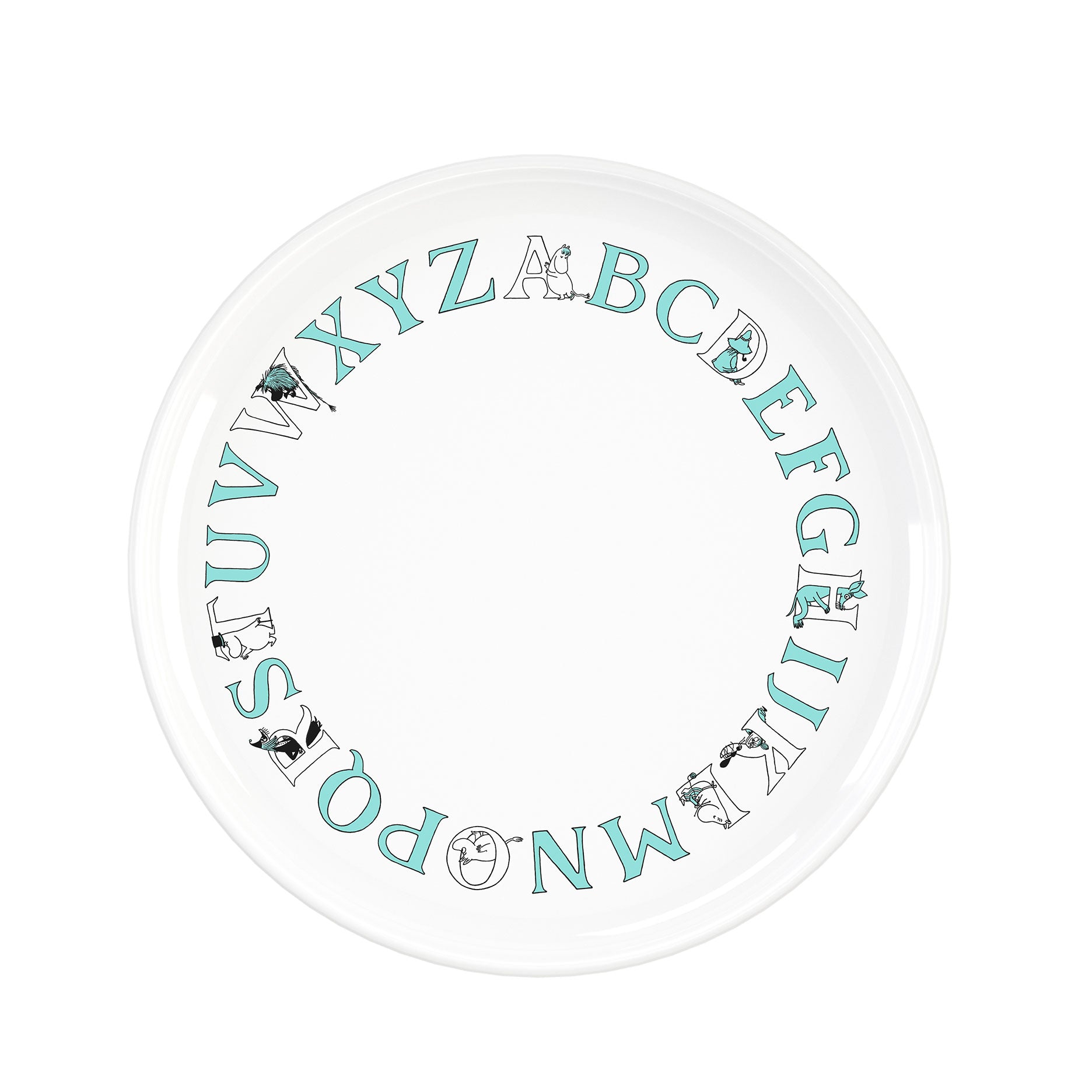 Mumi ABC tallerken Ø20 cm turkis