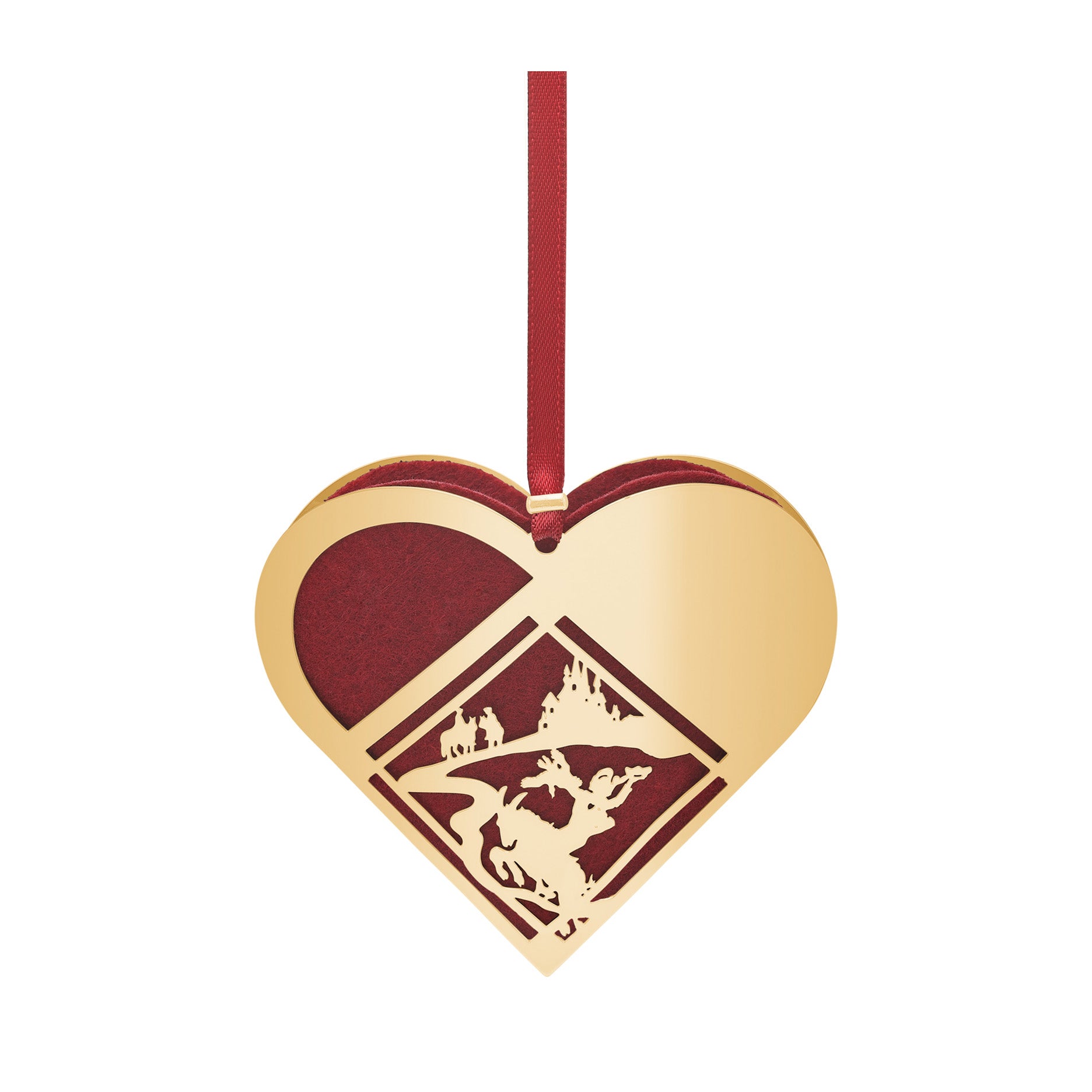 Julehjerte Klods Hans forgyldt