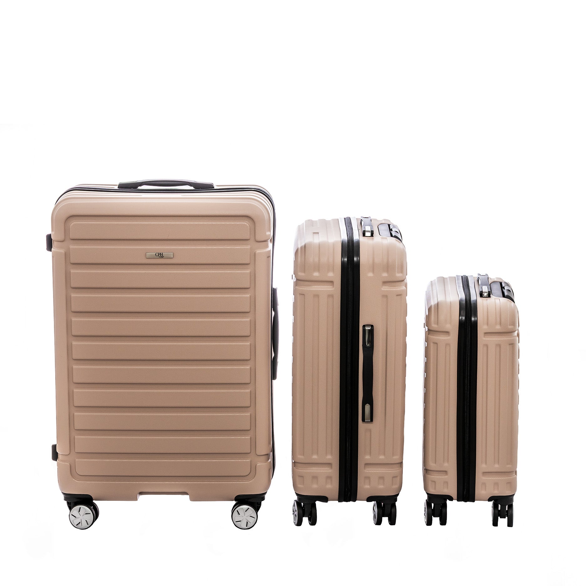 Copenhagen kuffertsæt 3 stk champagne