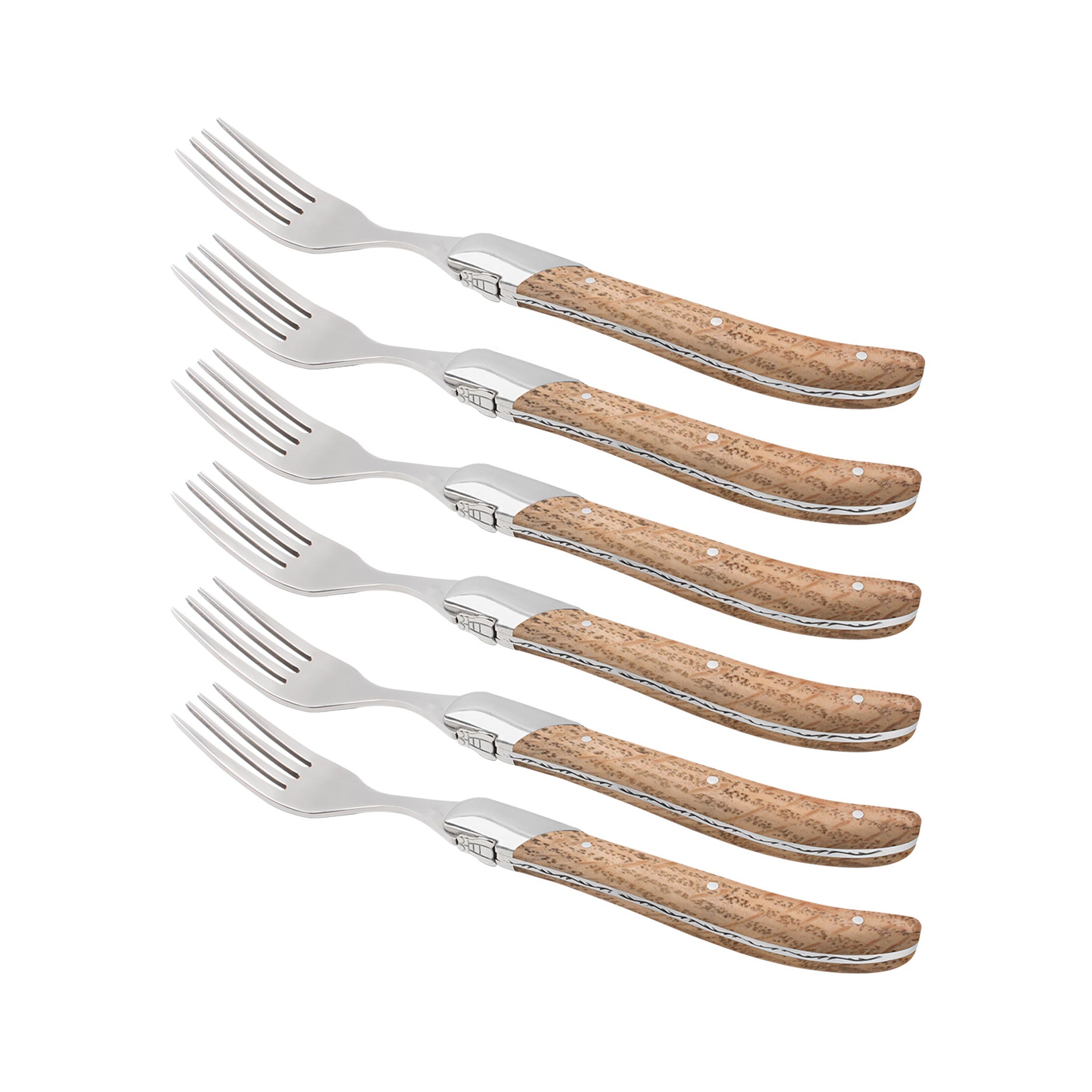 Steakgaffel 6 stk egetræ