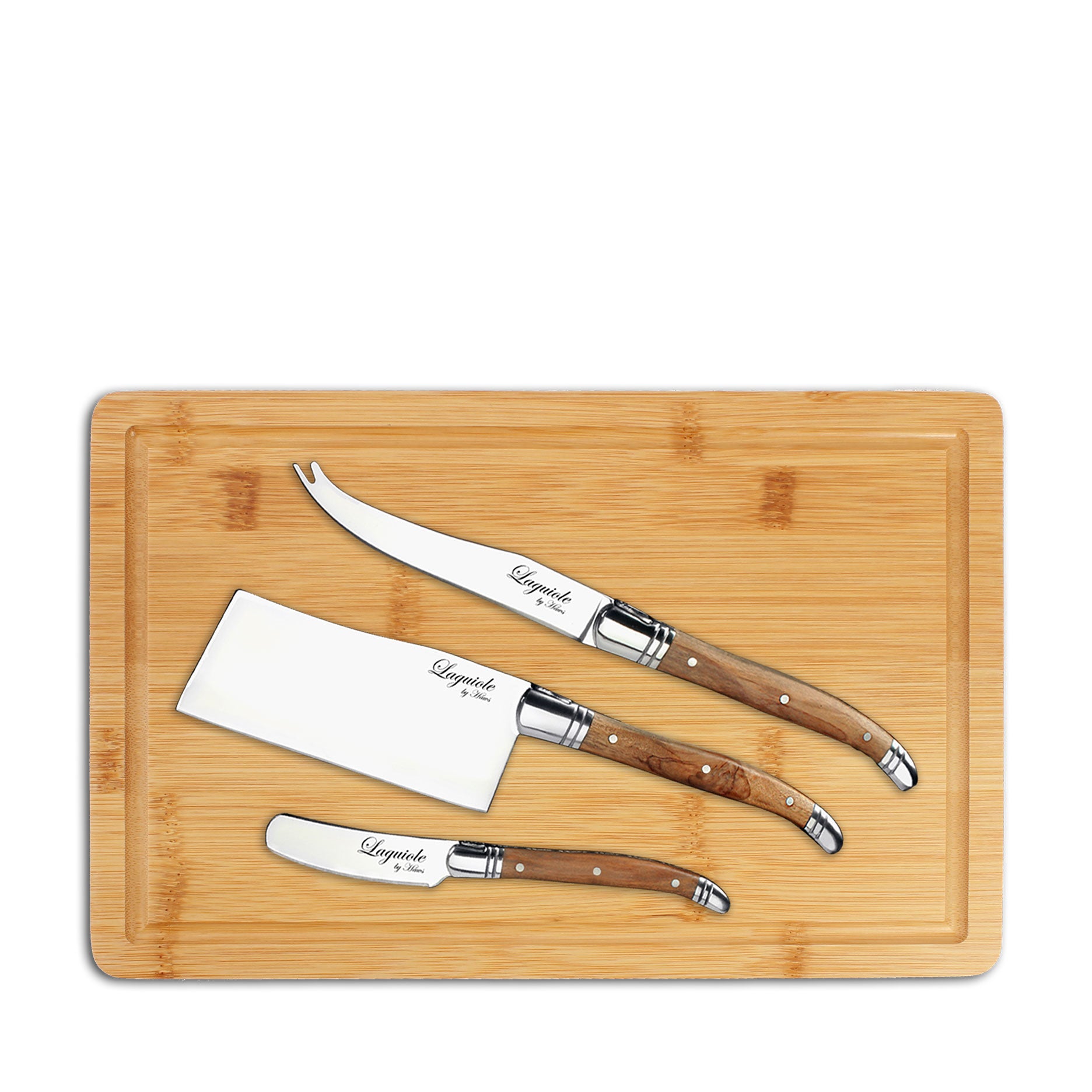 Ostesæt 3 knive m/bræt