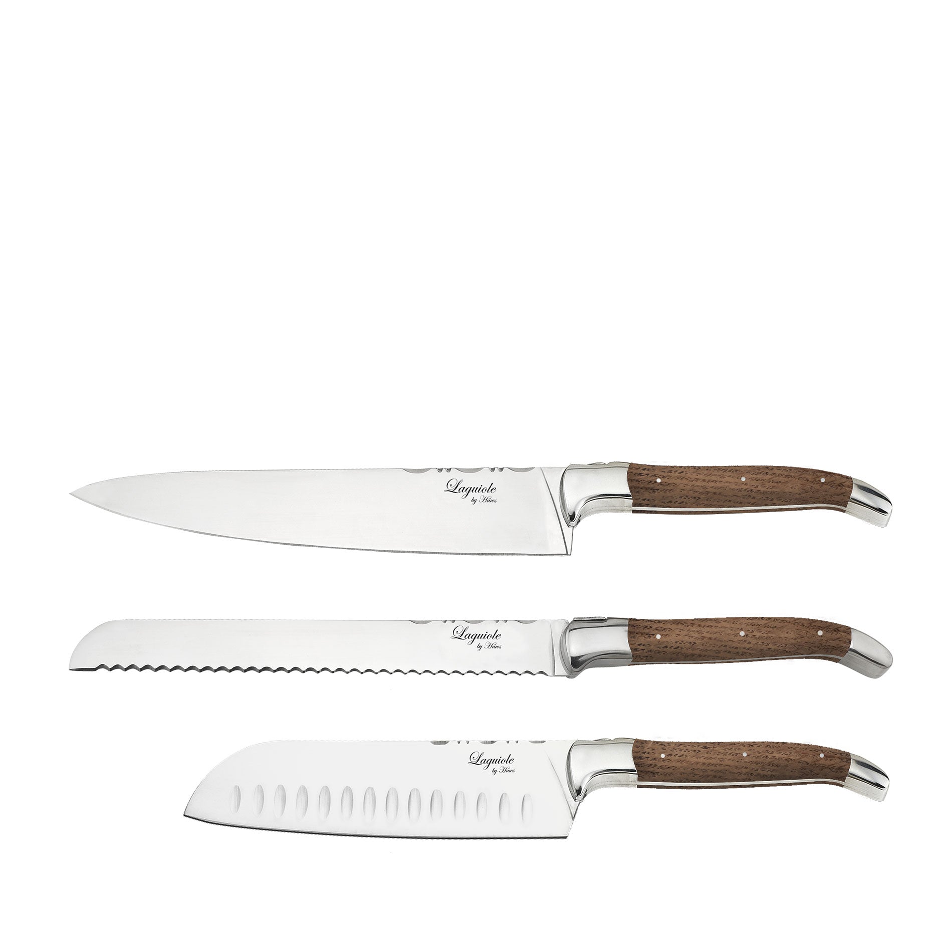 Knivsæt 3 dele egetræ