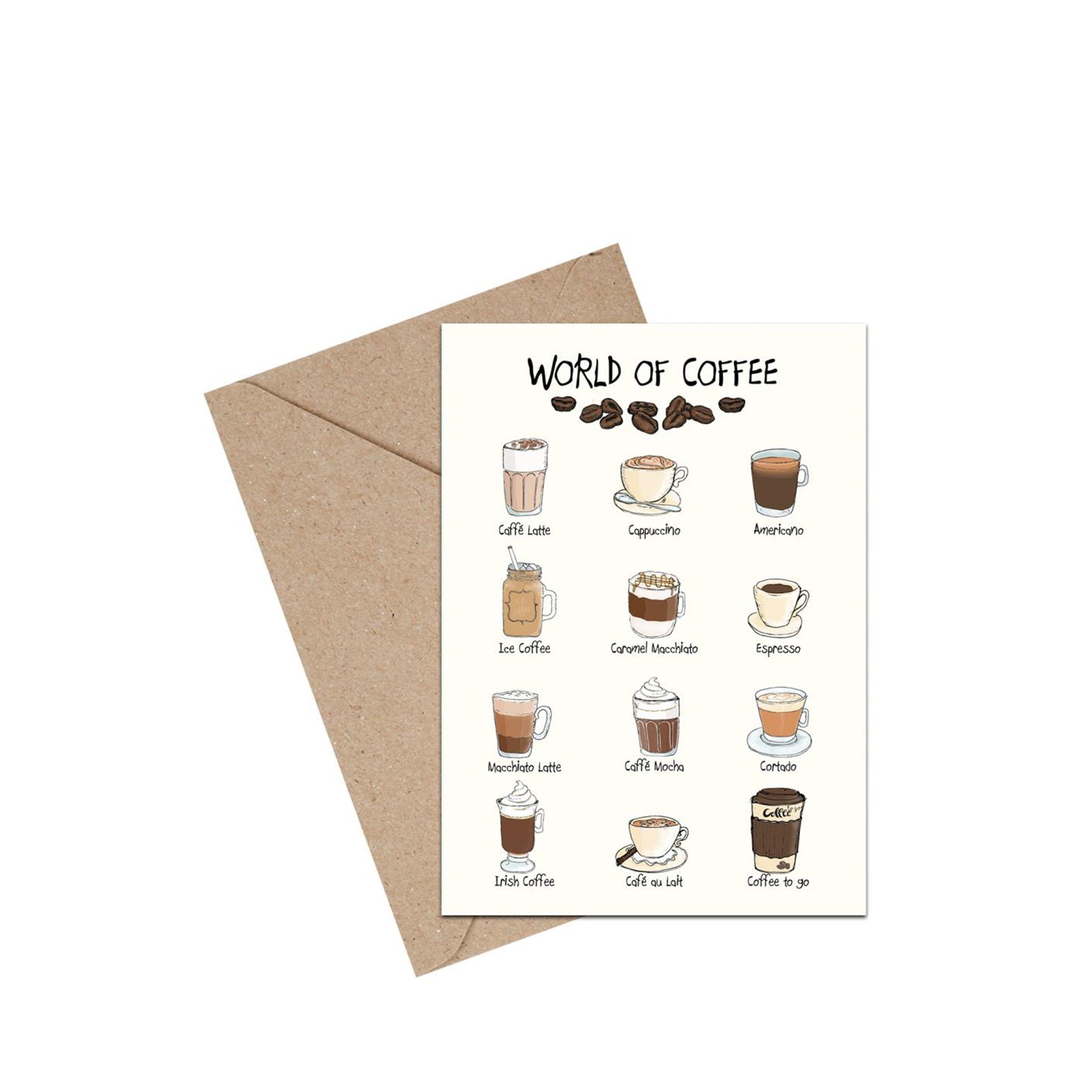 World Of Coffee A6 kort