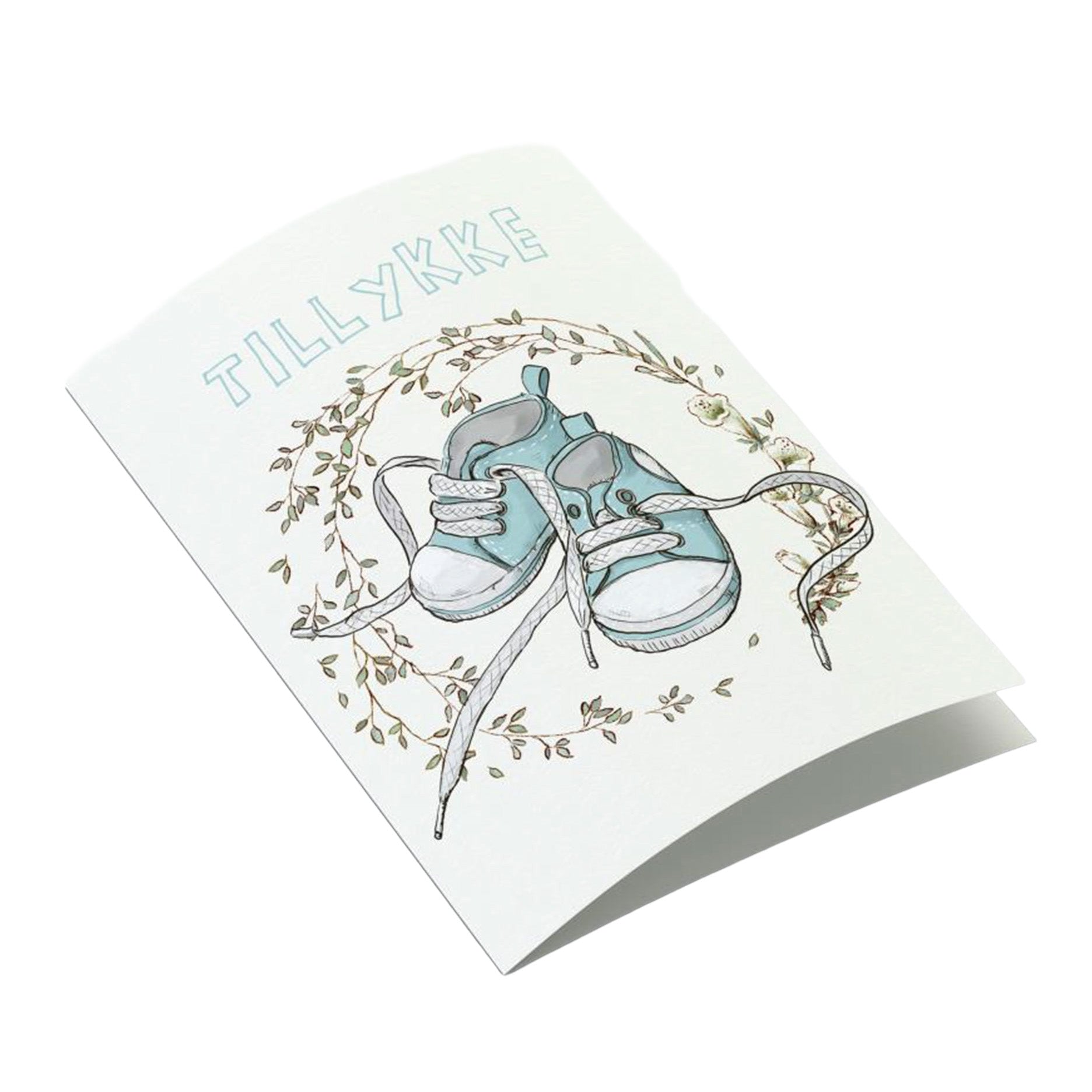 Tillykke baby Drengesko A7 kort