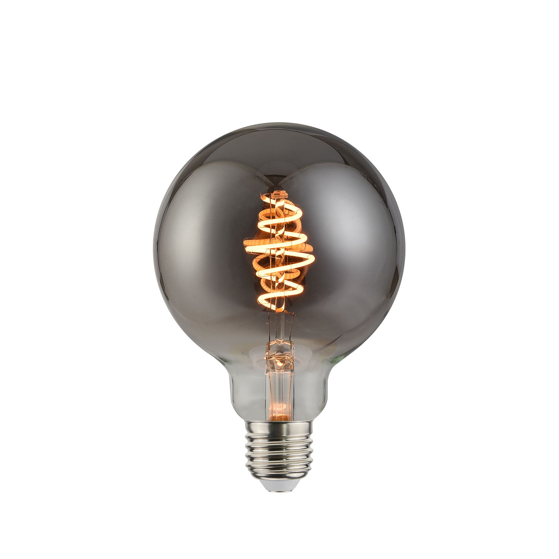 Deco pære spiral E27 røgfarvet