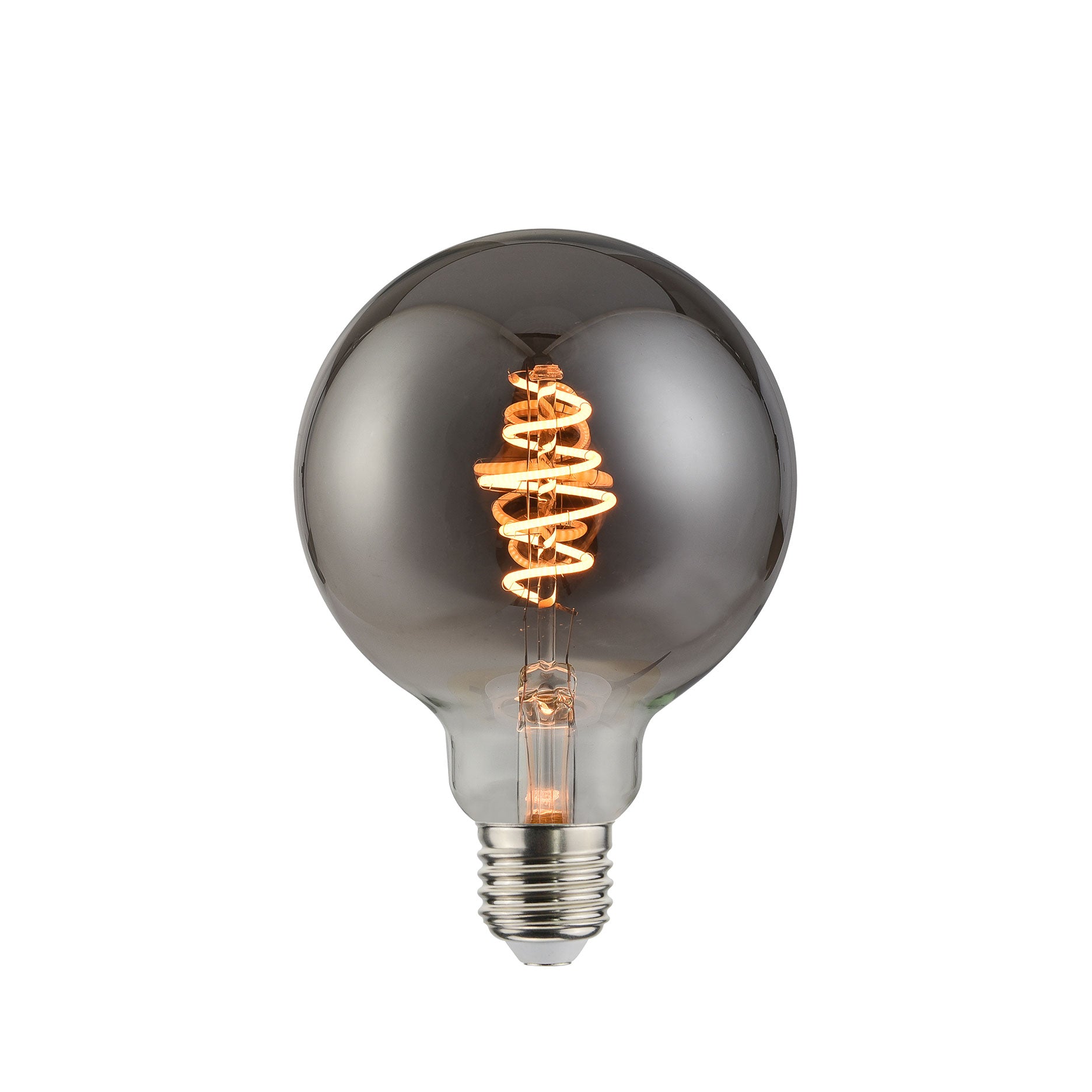 Deco pære spiral E27 røgfarvet