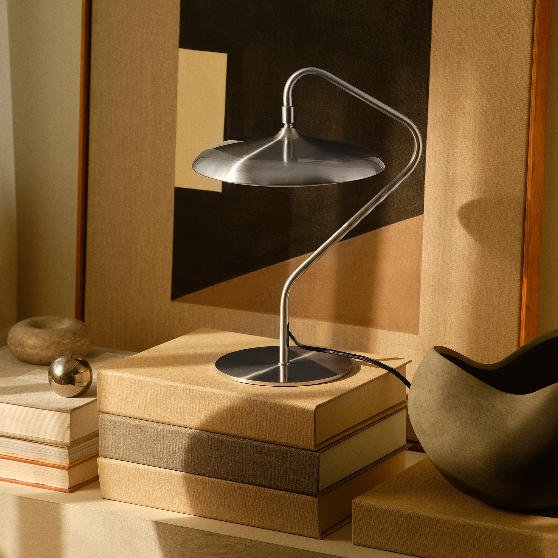 Artist bordlampe rustfrit stål