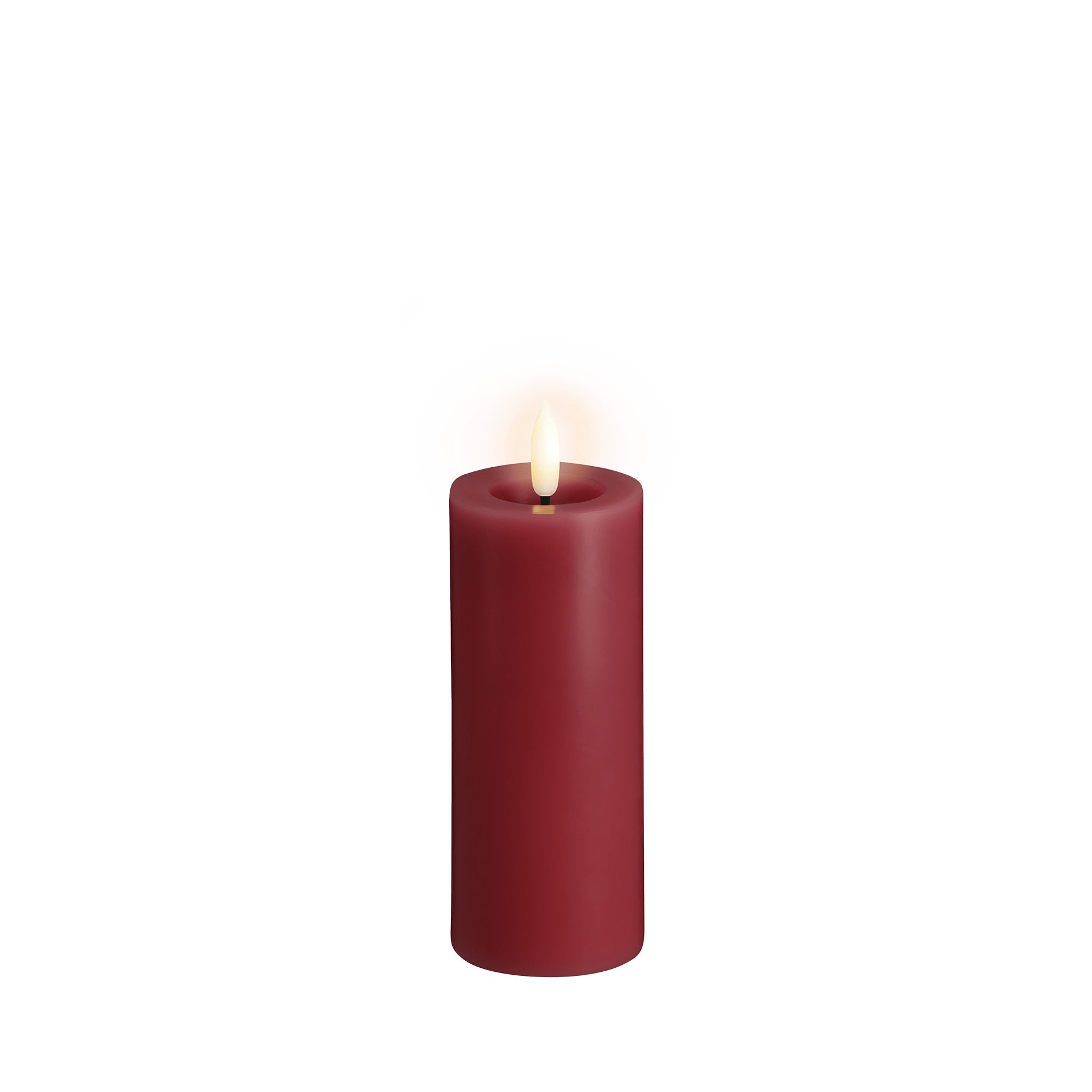 LED pillar candle 4,9x12,5 cm cranberry red