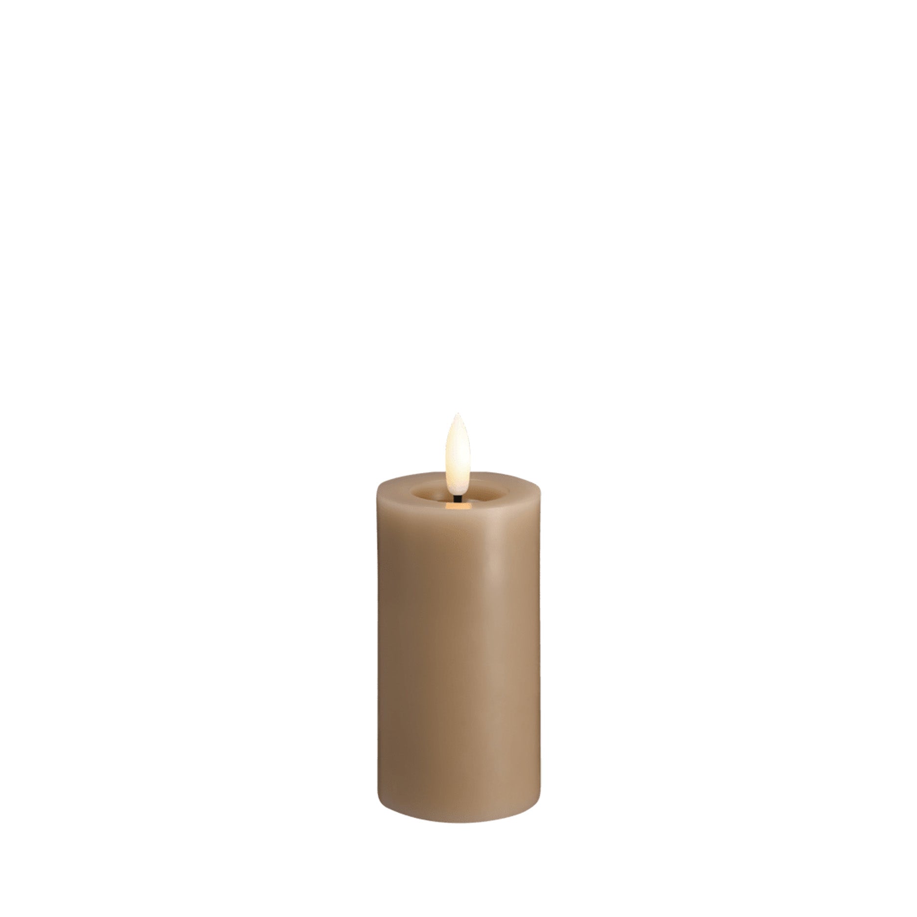 LED pillar candle 4,9x10 cm sand