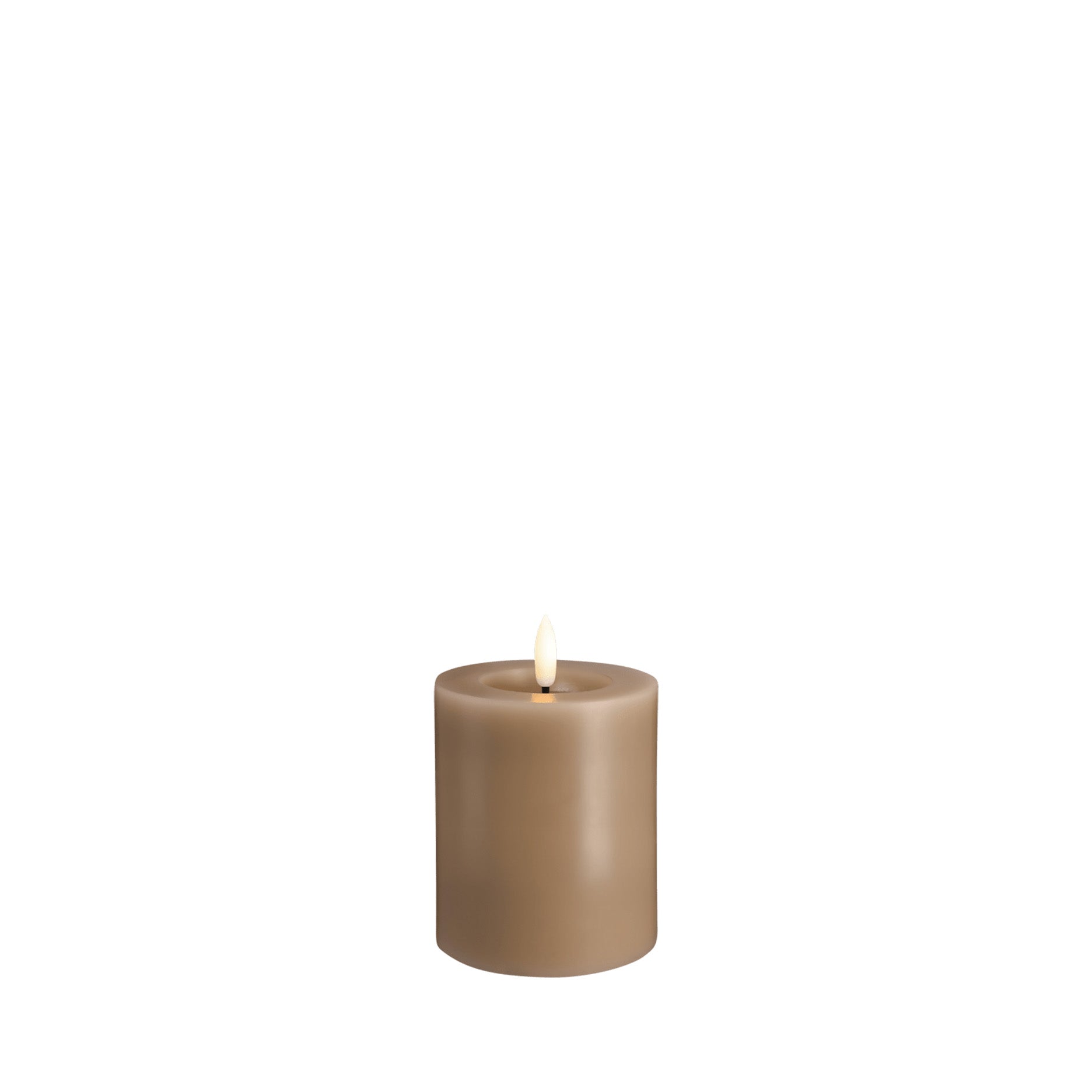LED pillar candle 7,4x10 cm sand