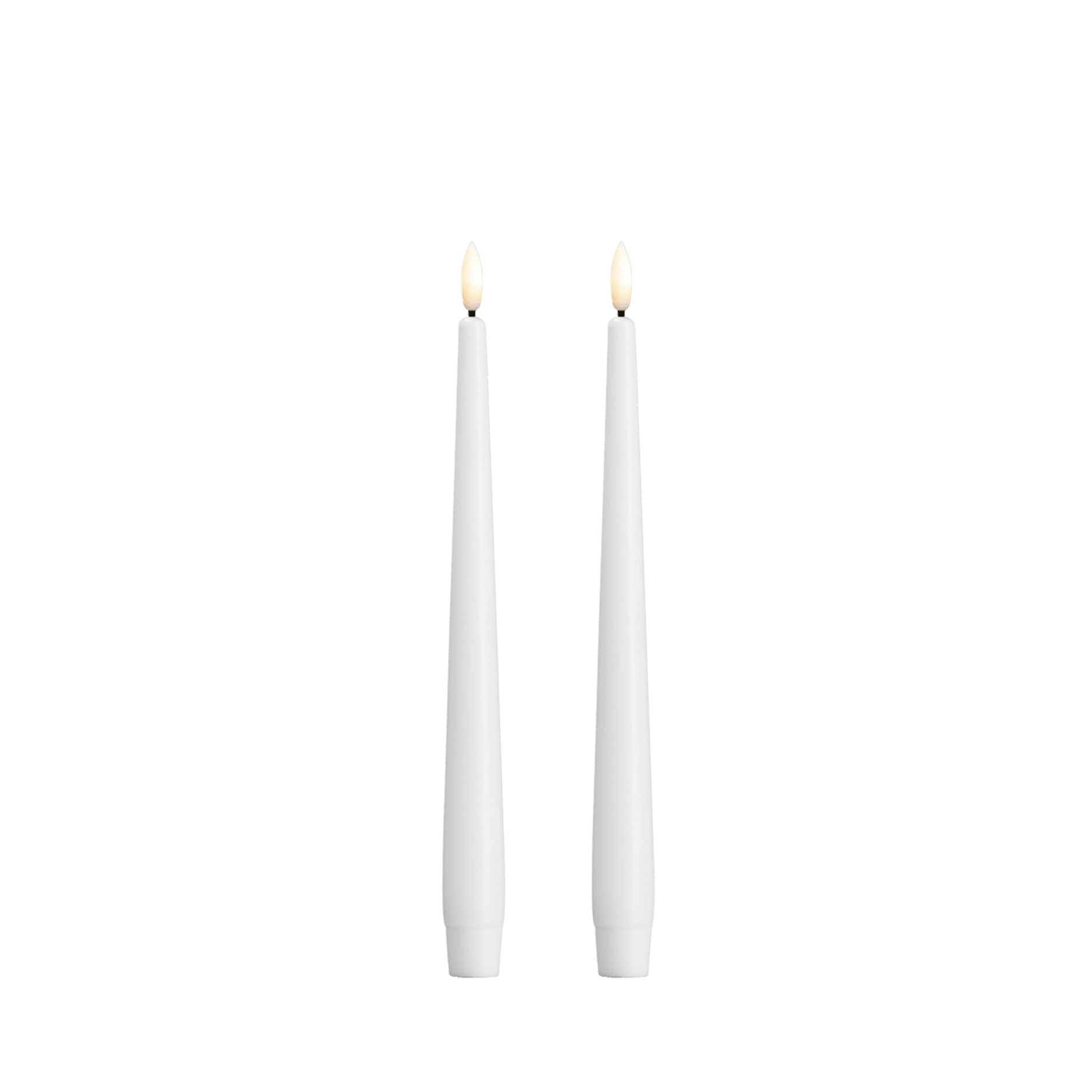 LED taper candle 2 stk 2,3x25 cm classic white