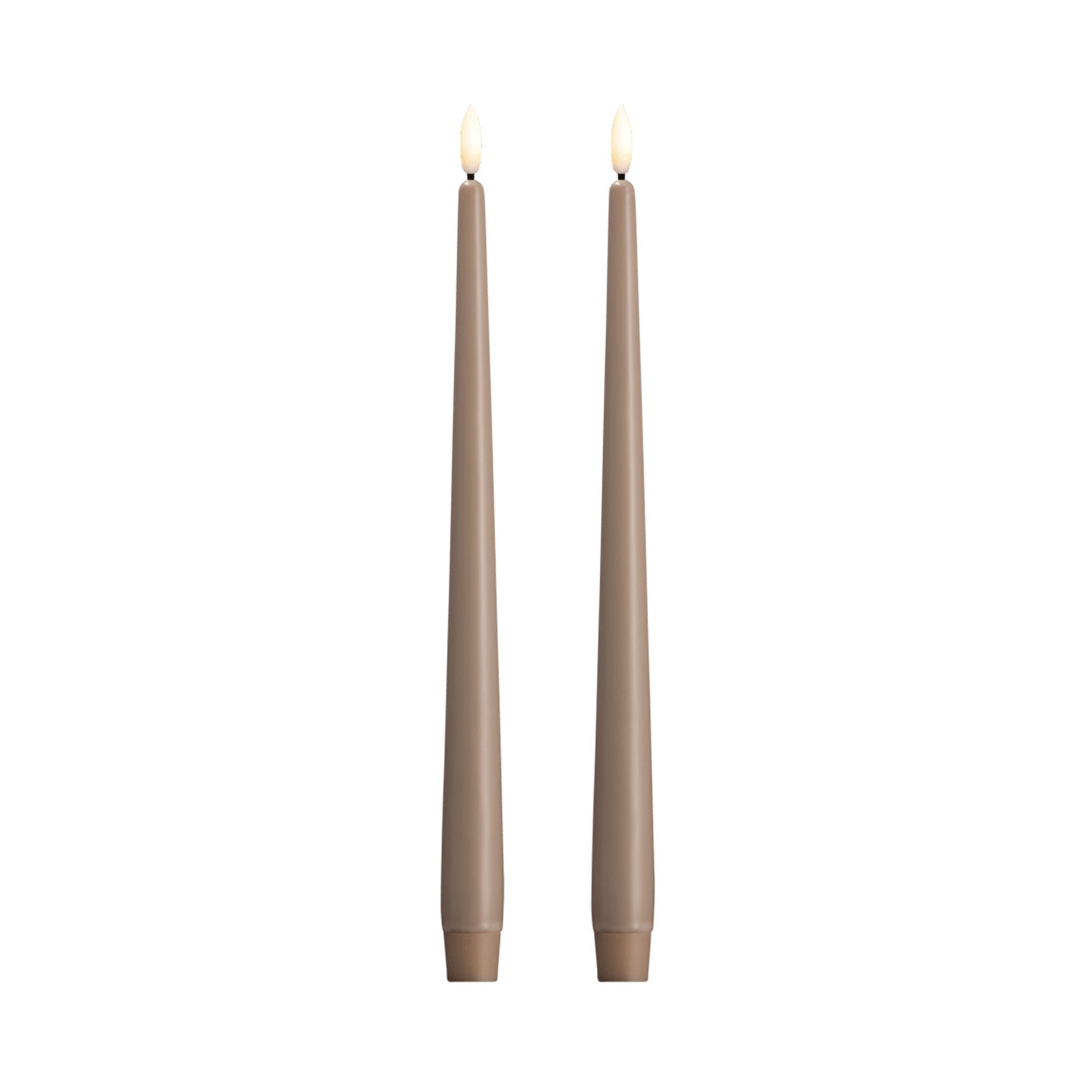 LED taper candle 2 stk 2,3x30 cm sand