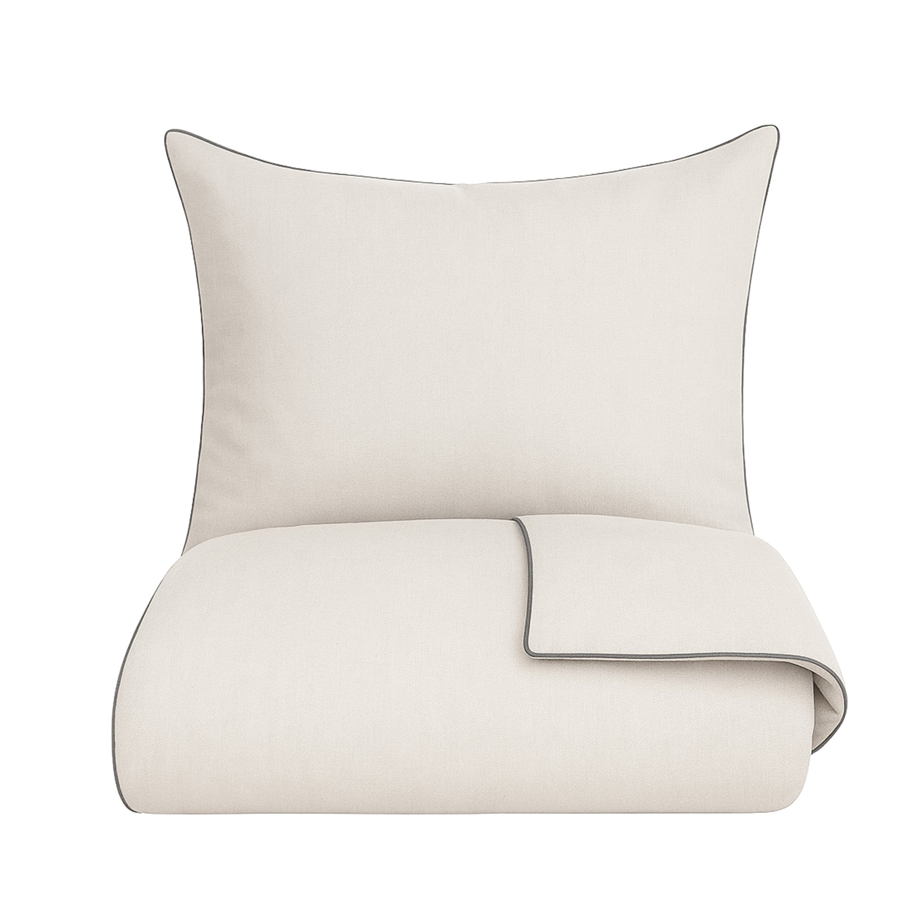 Chambré sengetøj 140x200 cm sand m/piping