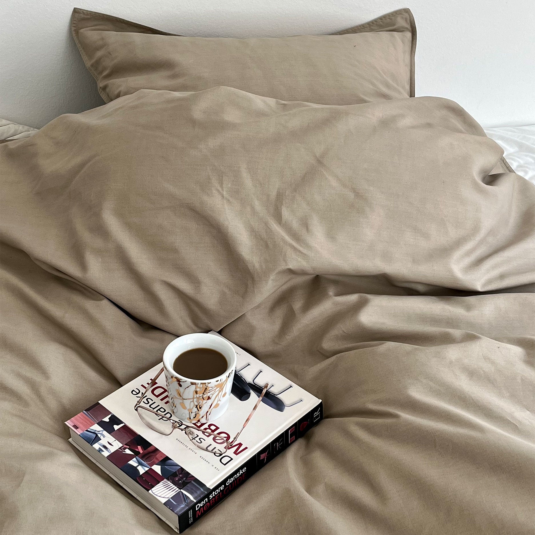 Percale sengetøj 140x220 cm mud