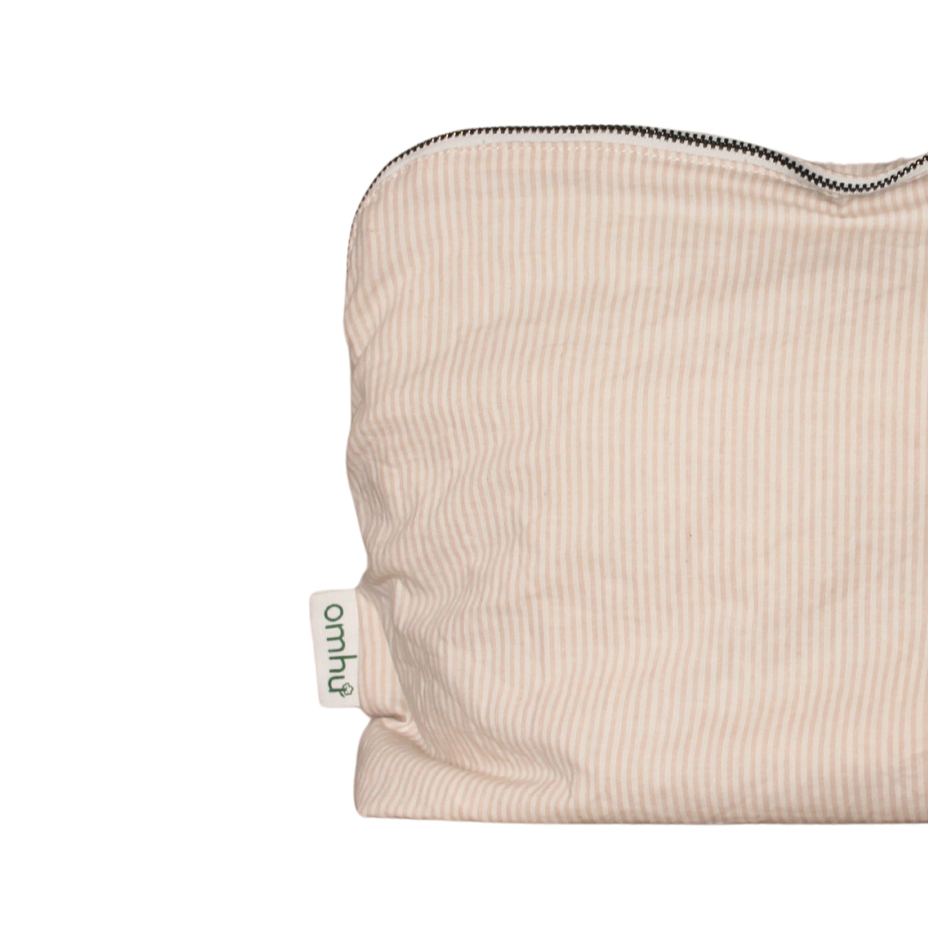 Toilettaske 34x24 cm mini strib sand