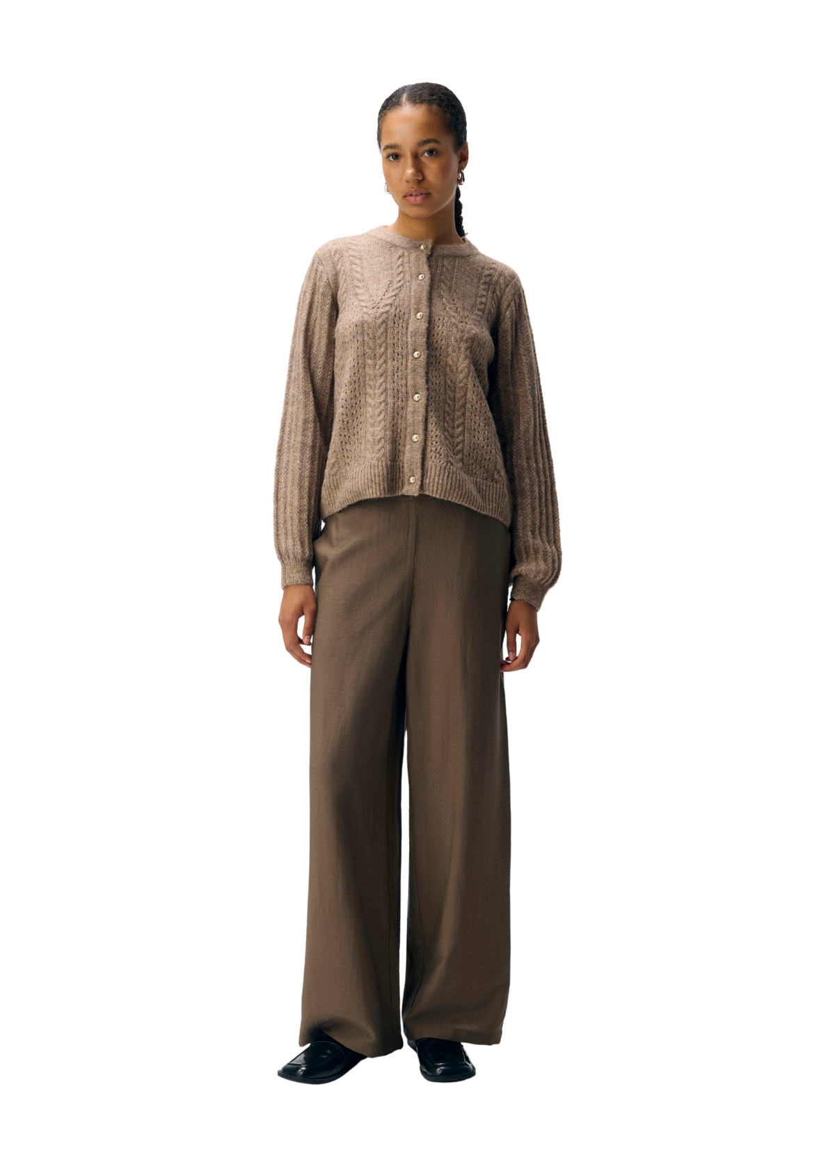 OBJFlora Strik Knap Cardigan