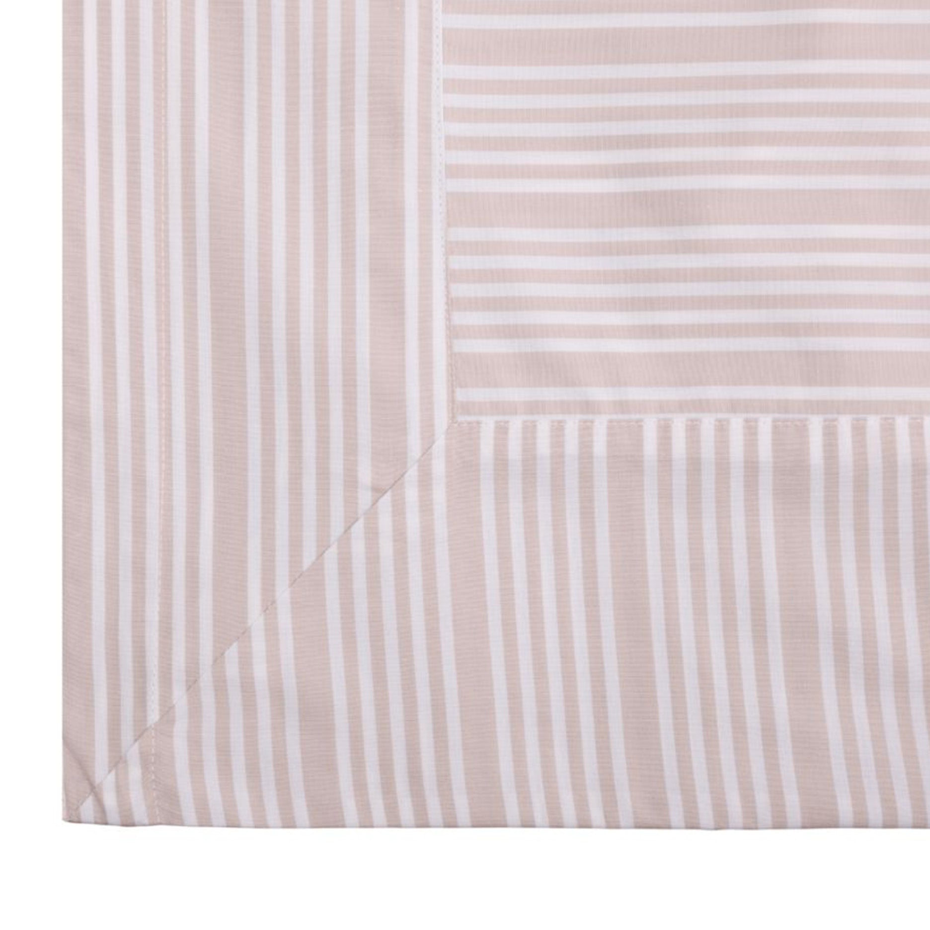 Pudebetræk 63x60 cm beige/sand striber