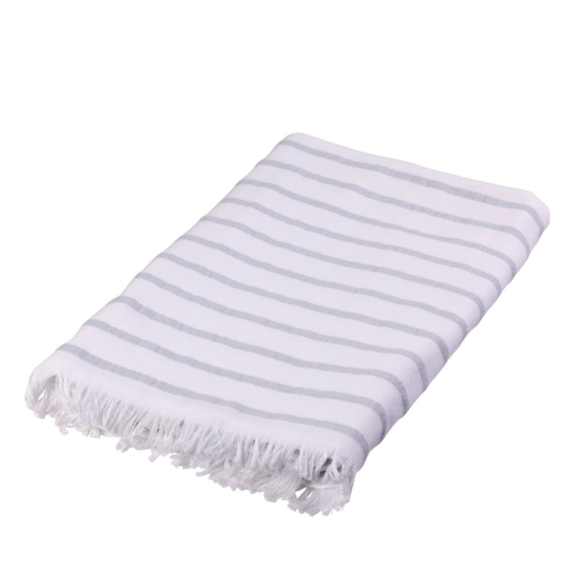 Hammam håndklæde 80x180 cm støvet blå striber