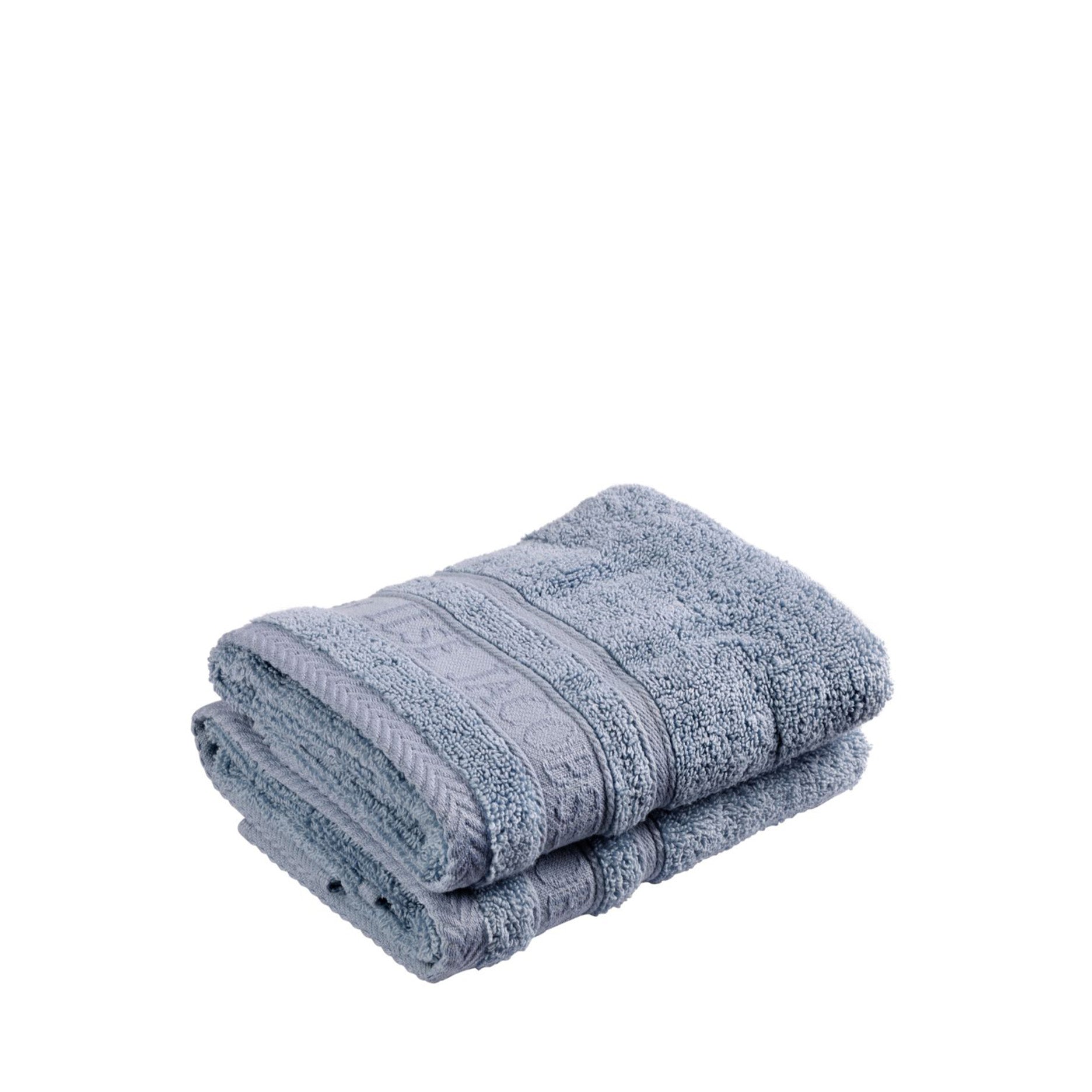 Håndklæde 2 stk 40x60 cm støvet blå