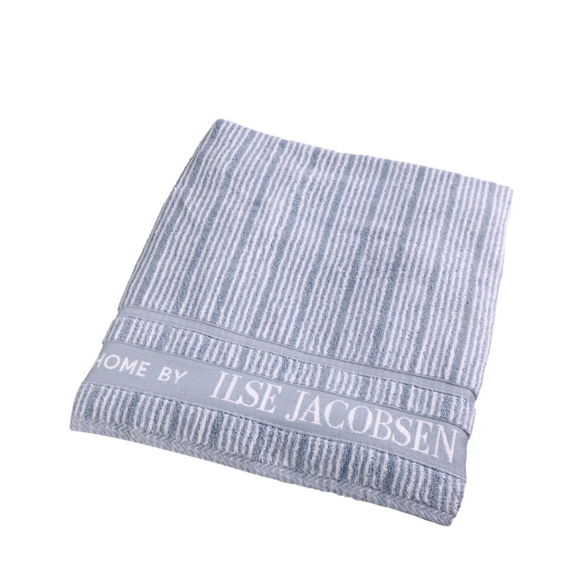 Håndklæde 70x140 cm støvet blå striber